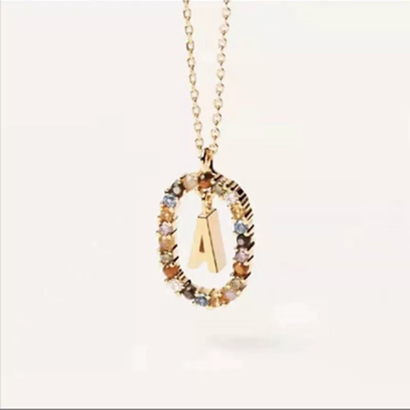 (afbeelding voor) Pandora Style Glanzende letter A Ketting - BSN245-A - Bekijken 2