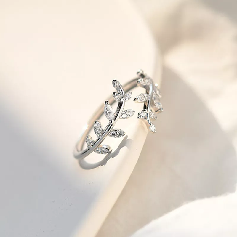 (afbeelding voor) Pandora Style Delicate bladeren Open Ring - BSR241-A - Bekijken 2