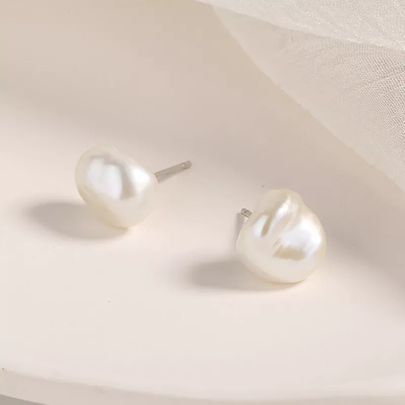(afbeelding voor) Pandora Style Barokke Parel Oorknopjes - BSE604 - Bekijken 3