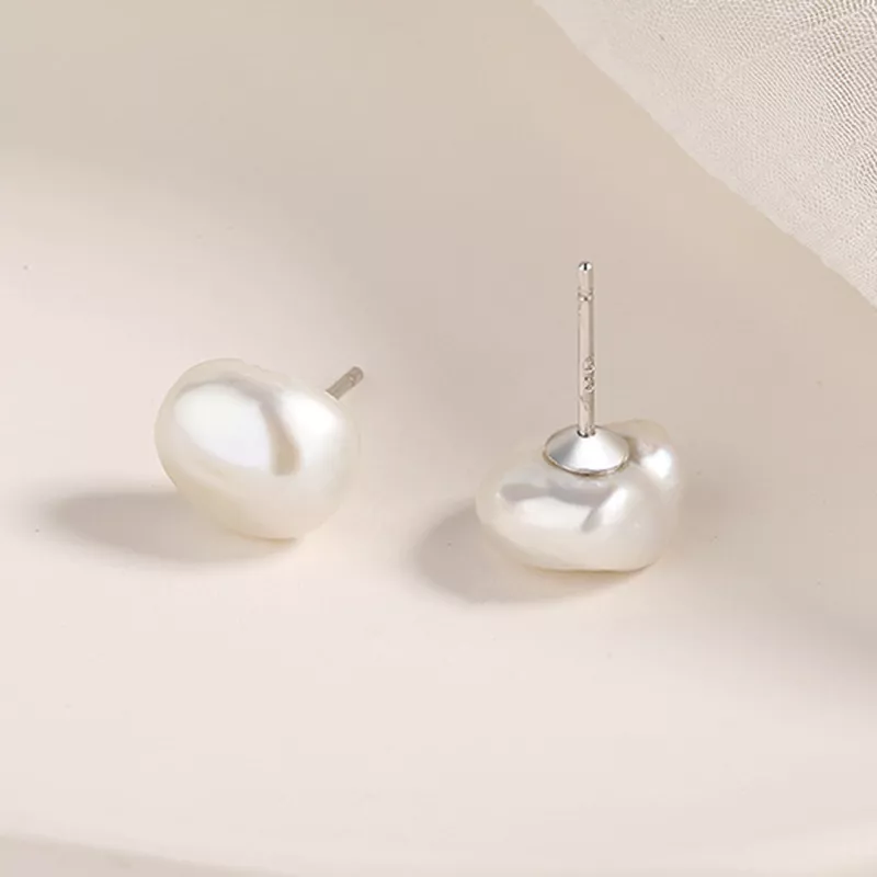 (afbeelding voor) Pandora Style Barokke Parel Oorknopjes - BSE604 - Bekijken 4