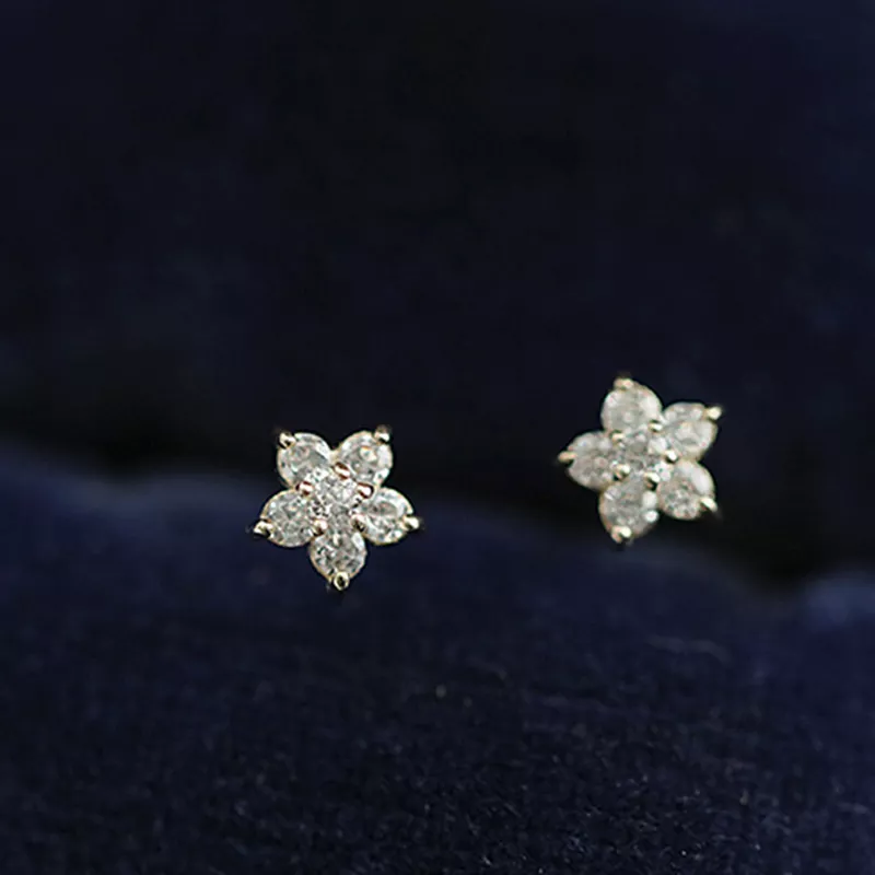 (afbeelding voor) Pandora Style Mini Bloem Oorknopjes - BSE598-B - Bekijken 4