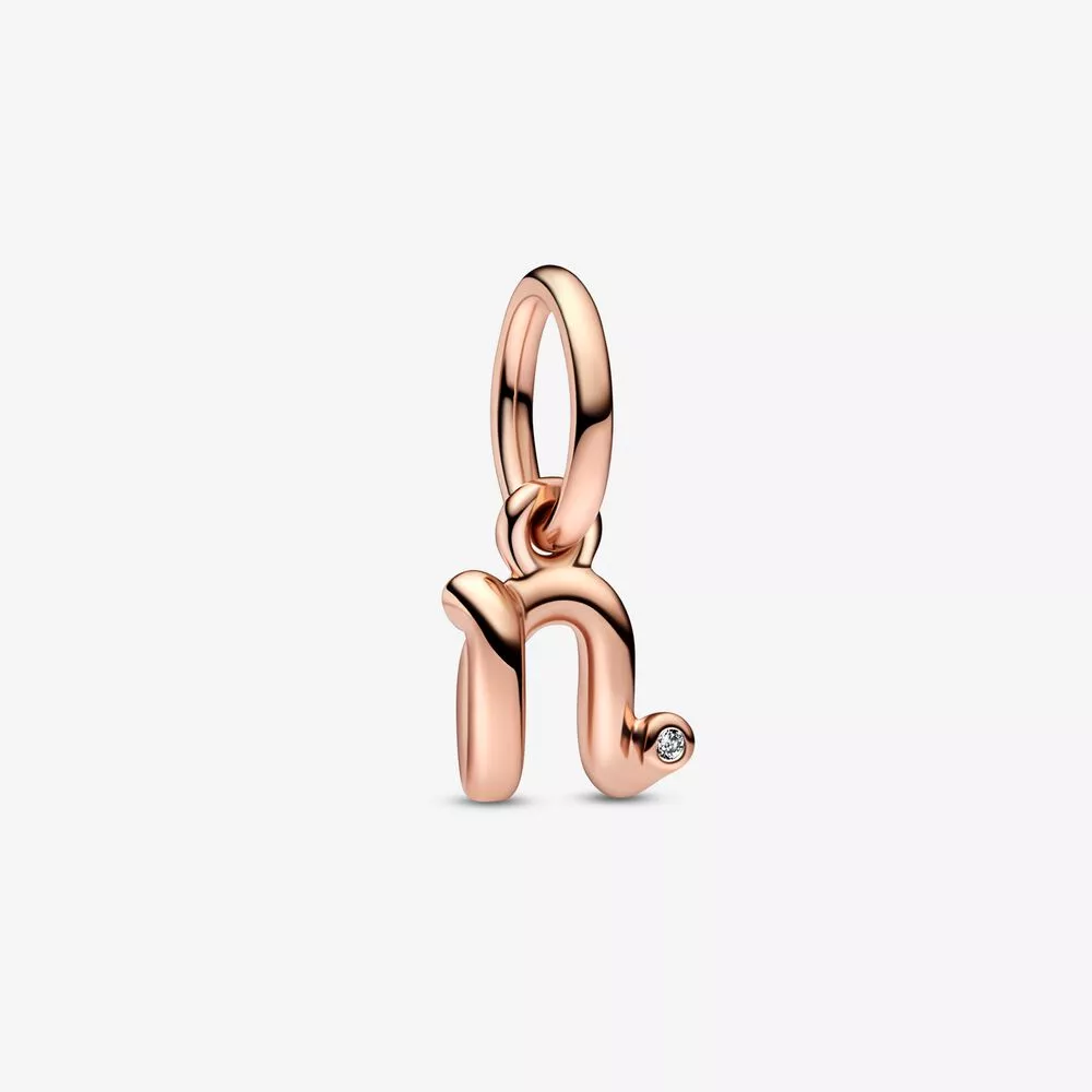 pandora brief n script alphabet hanger bedel 782475c01