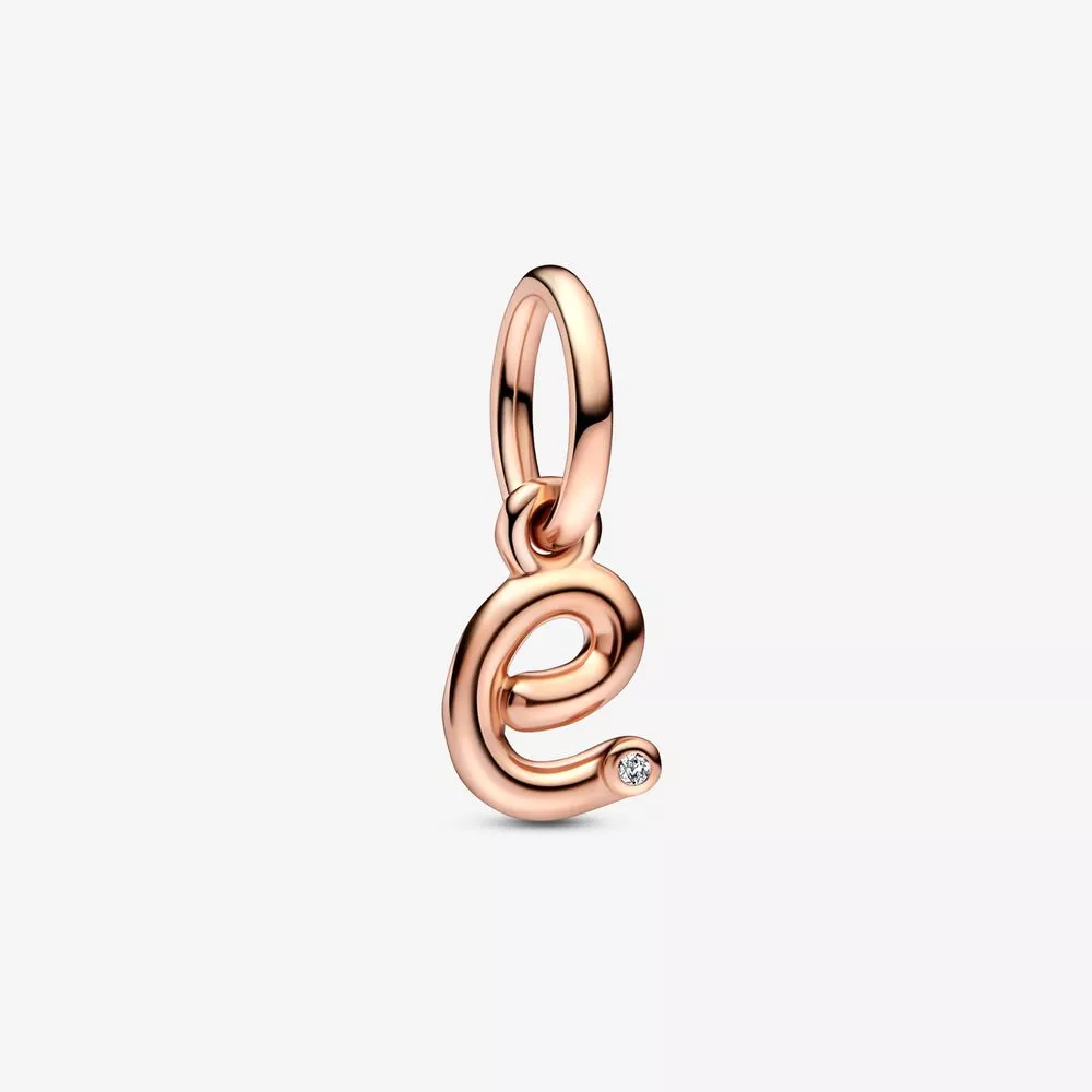 pandora letter e script alphabet dangle charm 782463c01