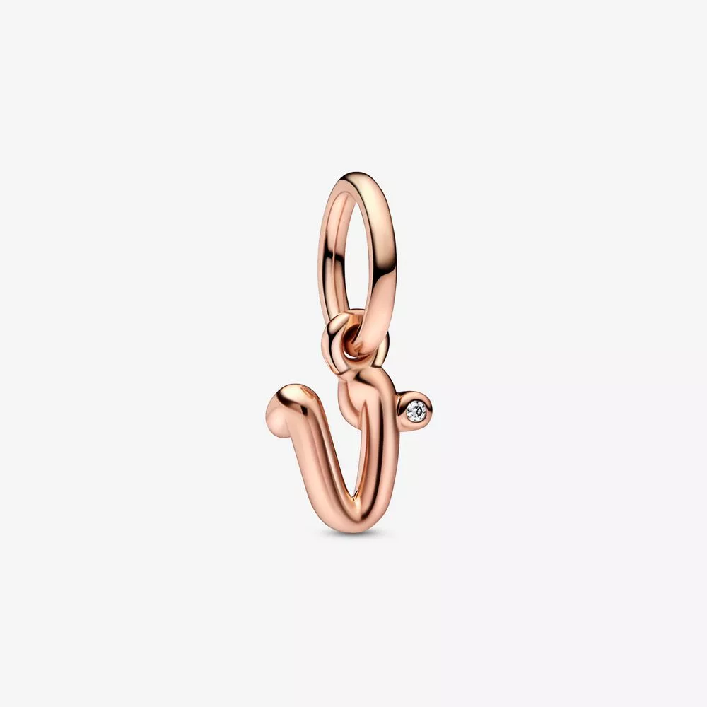 pandora letter v script alphabet dangle charm 782480c01