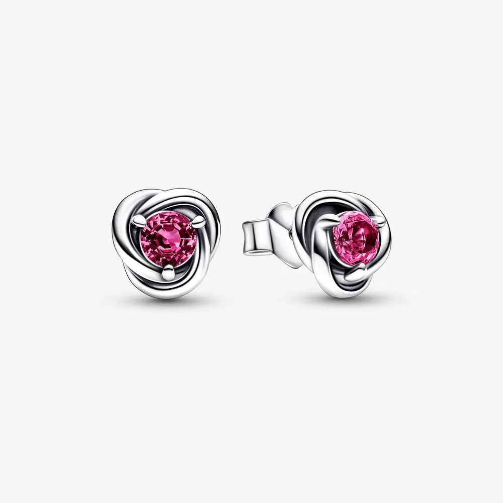 pandora oktober roze eeuwigheid cirkel stud oorbellen 292334c05