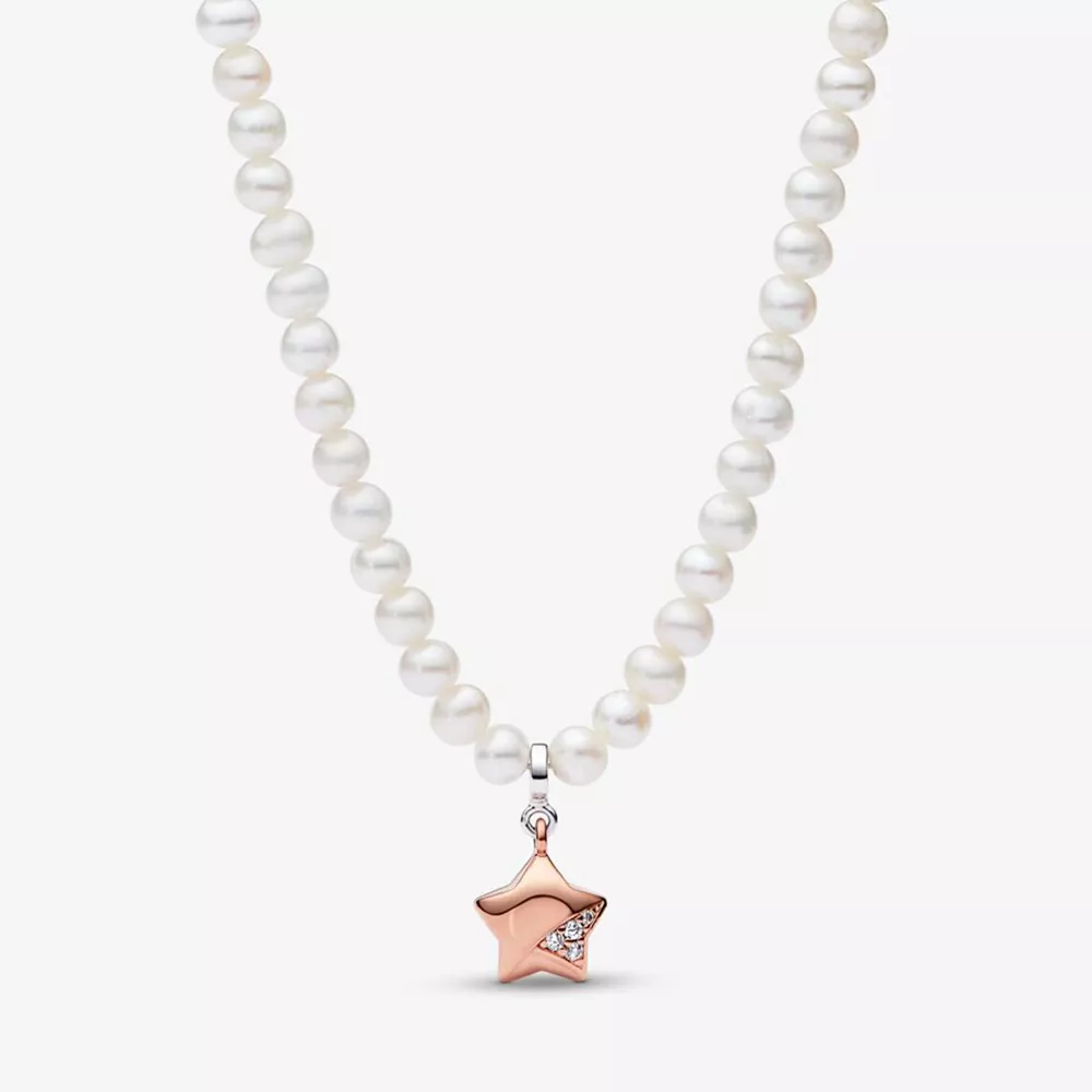 pandora rose gouden geluksster ketting 382489c01 45