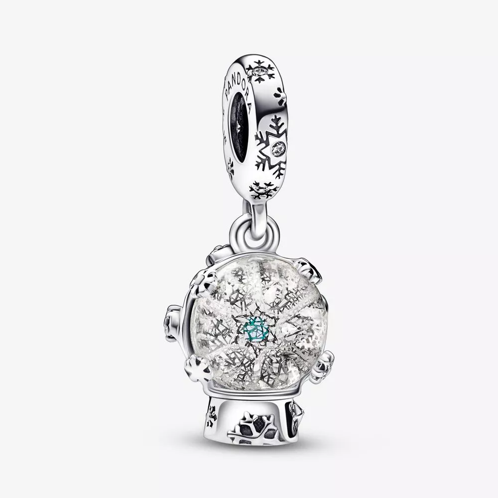 pandora sneeuwvlok sneeuwbol hanger bedel 792369c01