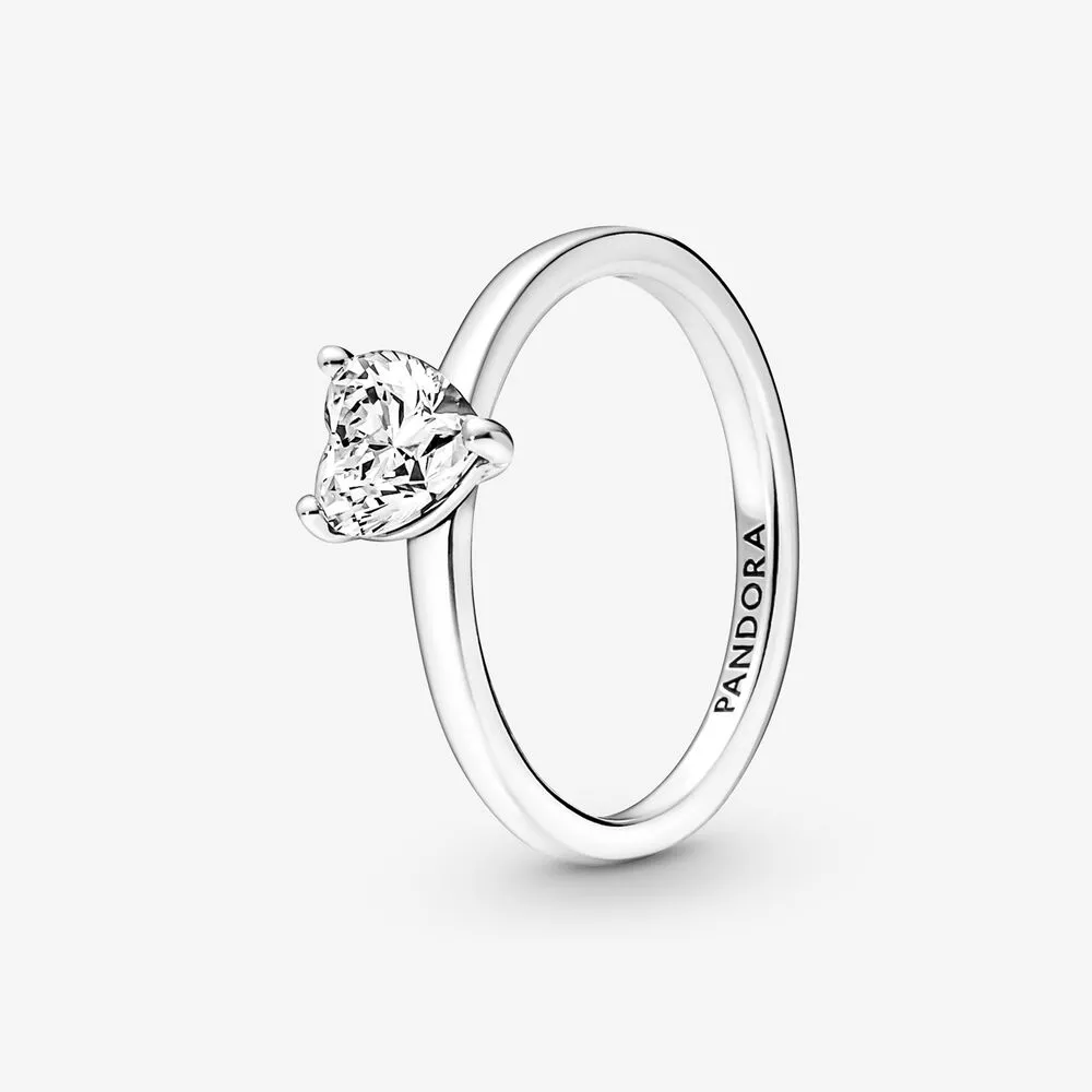 pandora sprankelende hart solitaire ring 191165c01