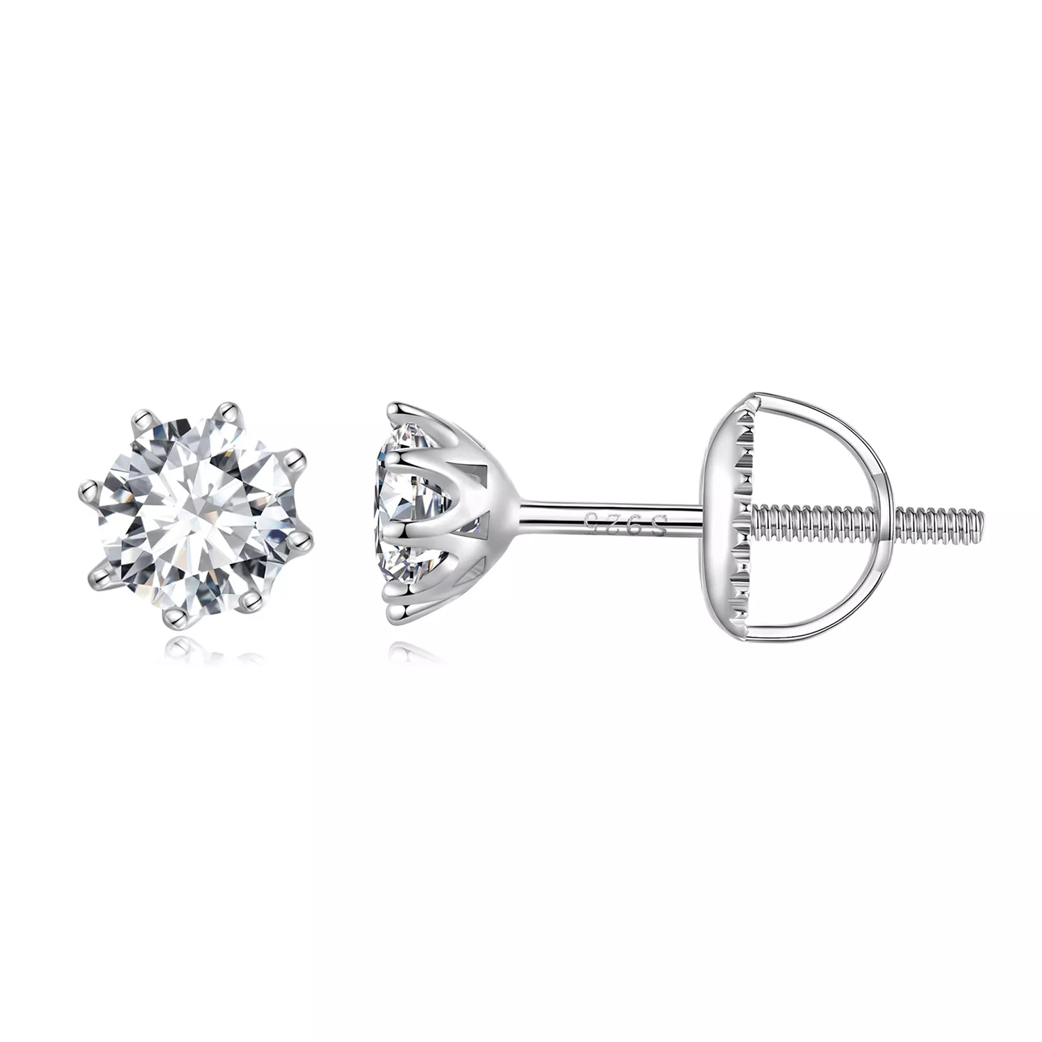 pandora stijl 0.5 karaat moissanite hoop oorbellen mse019 s