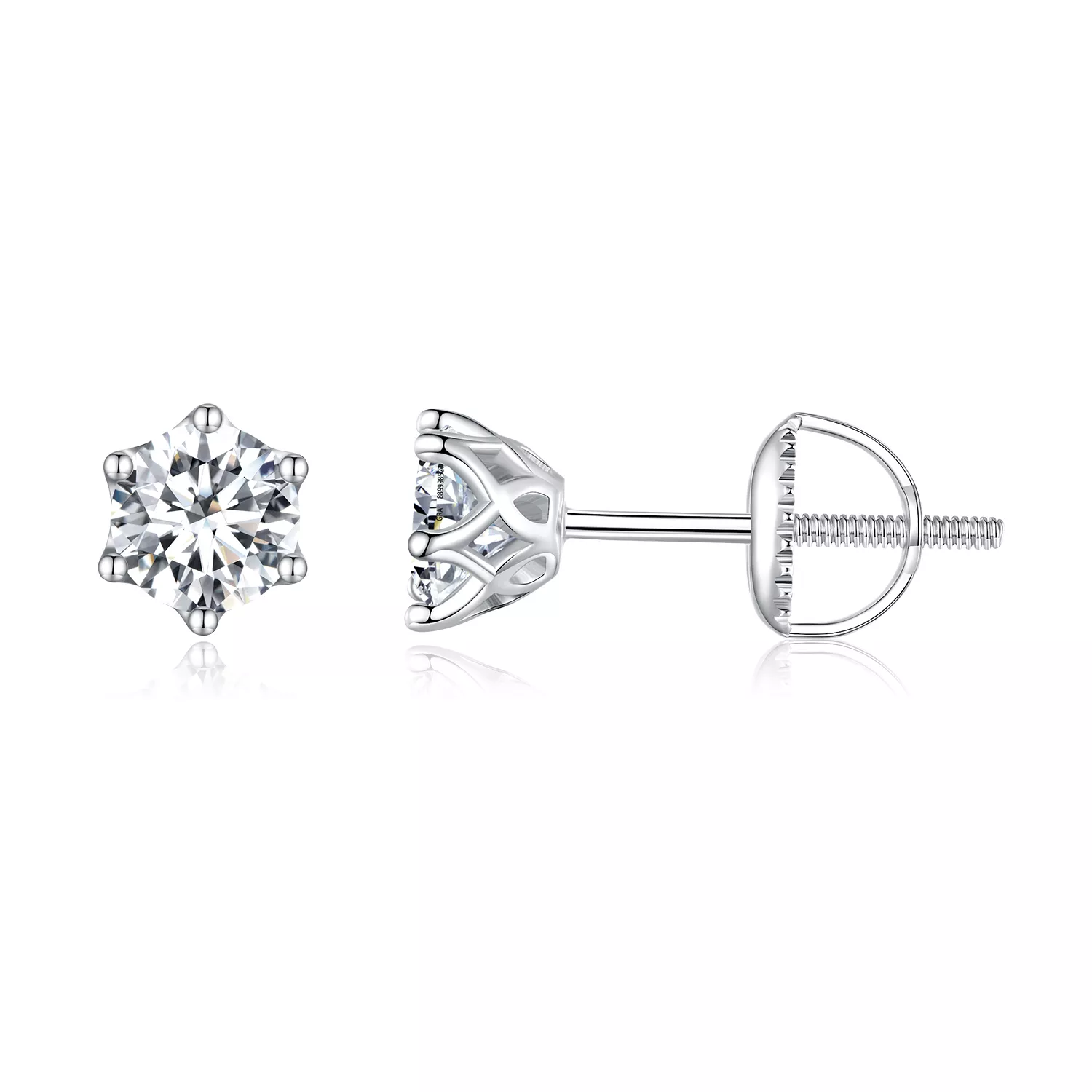 pandora stijl 0.5 karaat vierklauw moissanite oorknopjes mse004 s