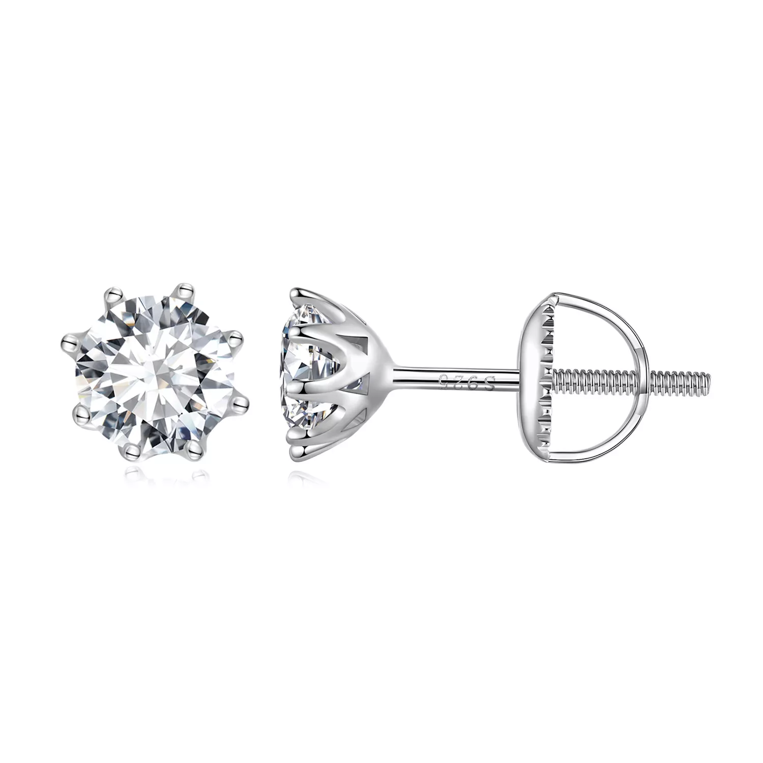pandora stijl 1 karaat moissanite stud oorbellen mse019 l