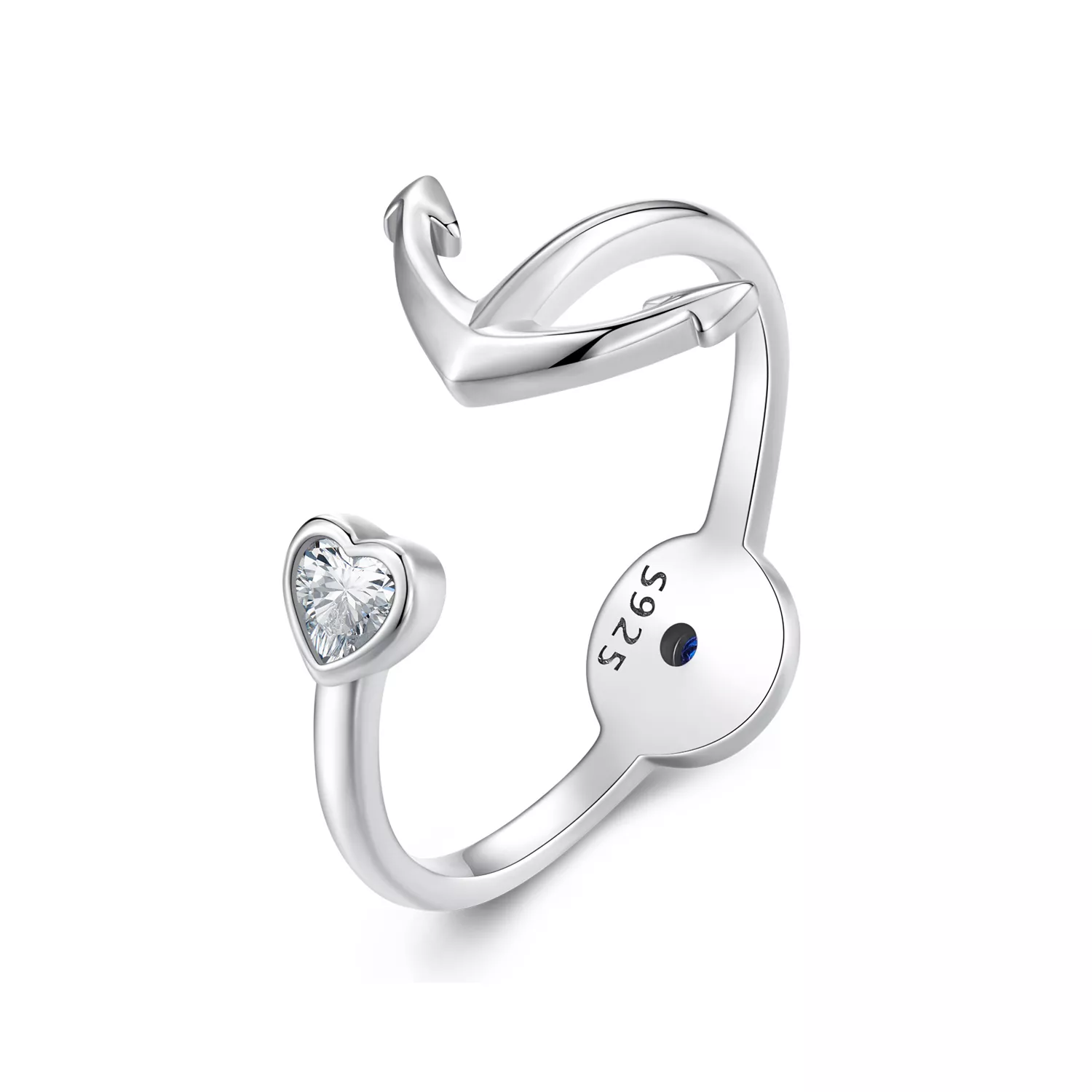 pandora stijl anker kompas open ring scr935