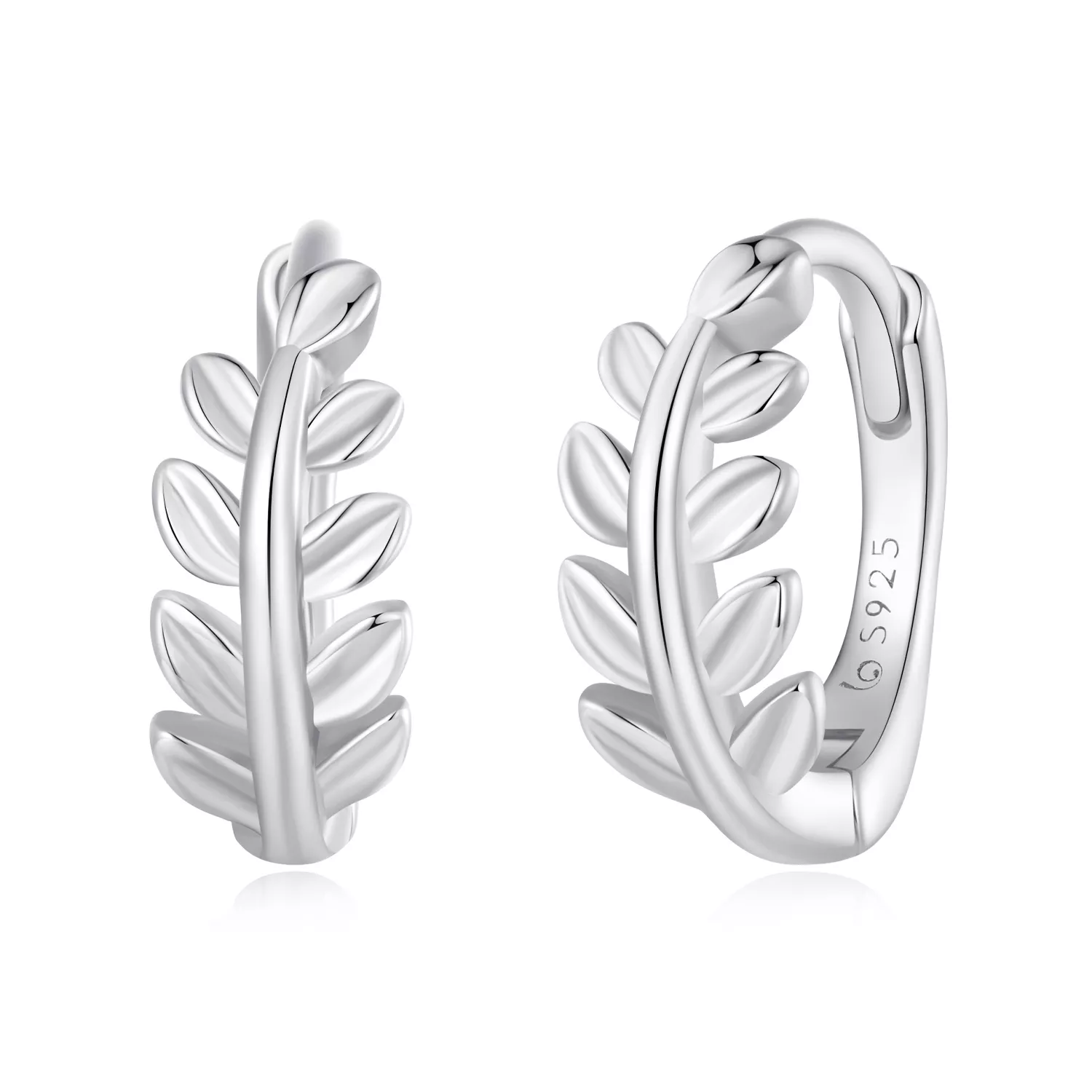 pandora stijl bladeren hoops oorbellen bse500 a