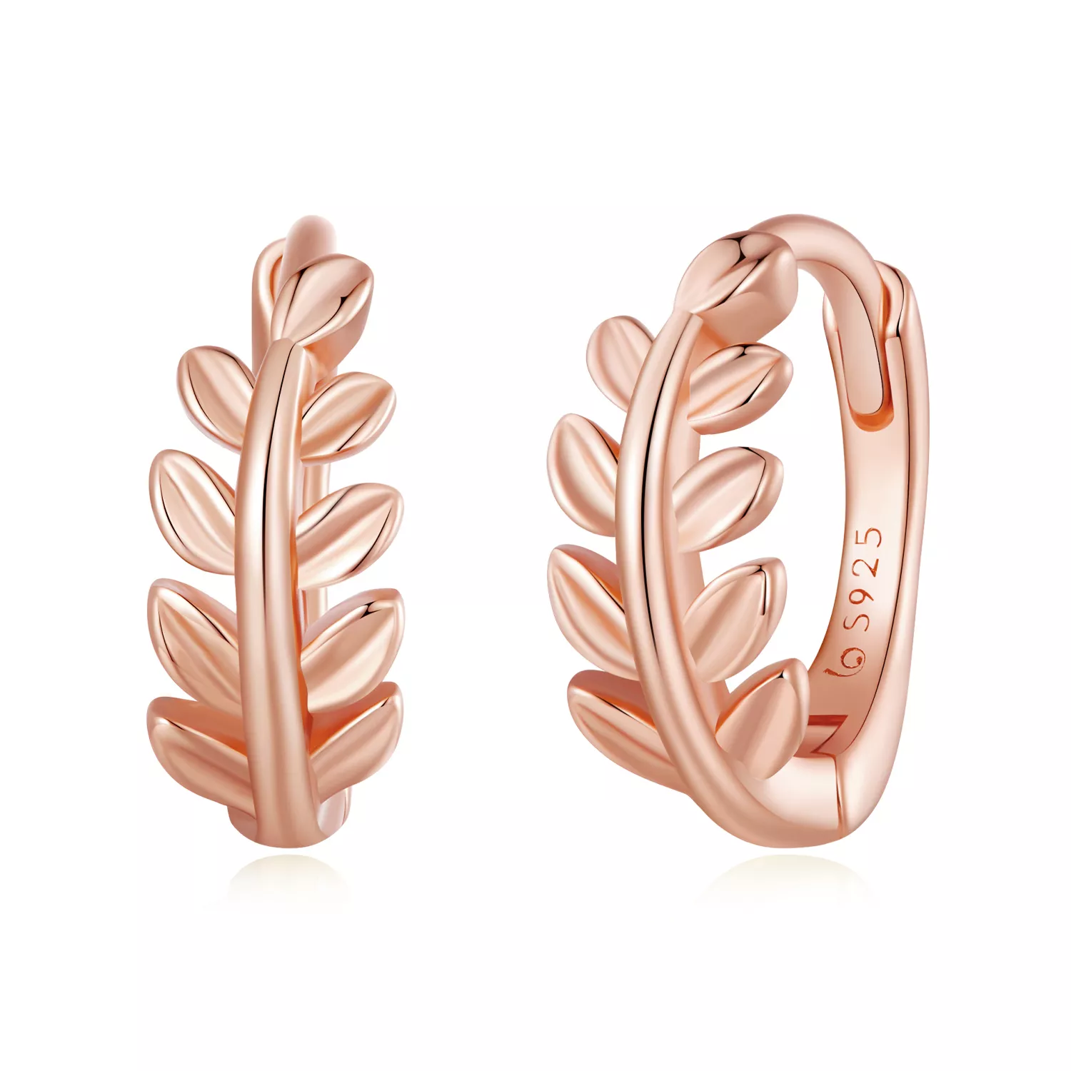 pandora stijl bladeren hoops oorbellen bse500 c