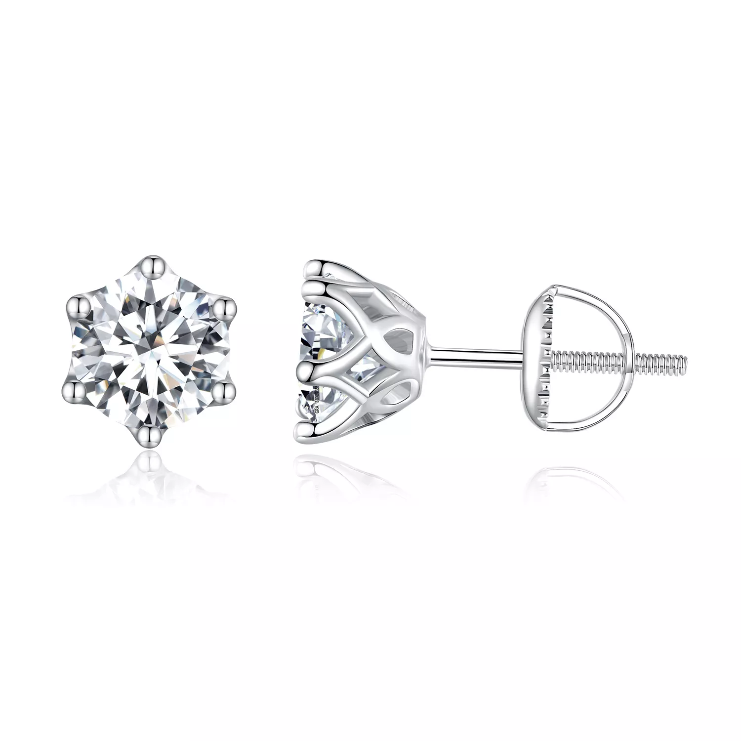 pandora stijl een karaat vierpoot moissanite stud oorbellen mse004 xl