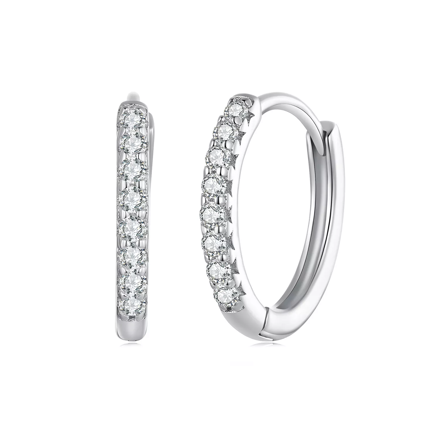 pandora stijl fijne moissanite hoops oorbellen mse022