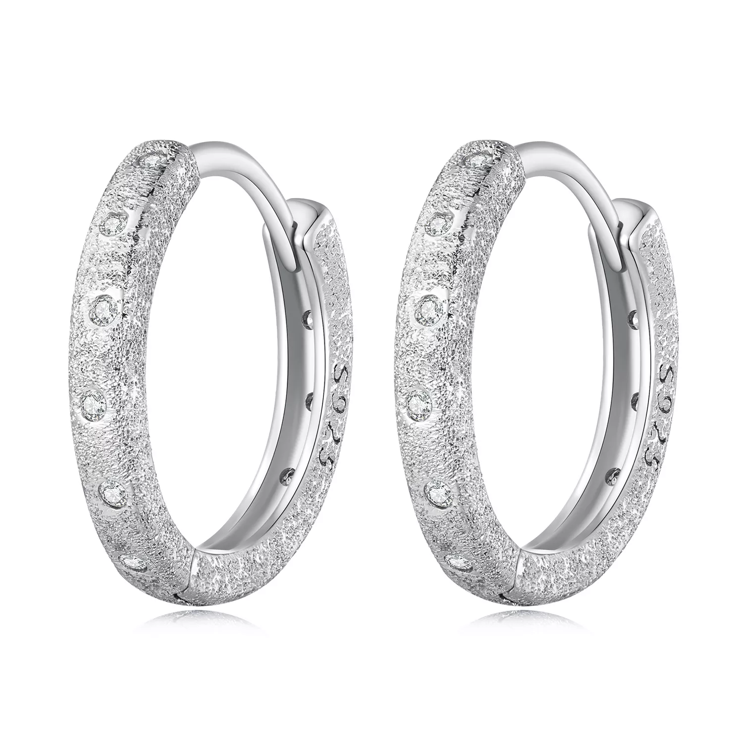 pandora stijl geometrische flash hoops oorbellen bse848