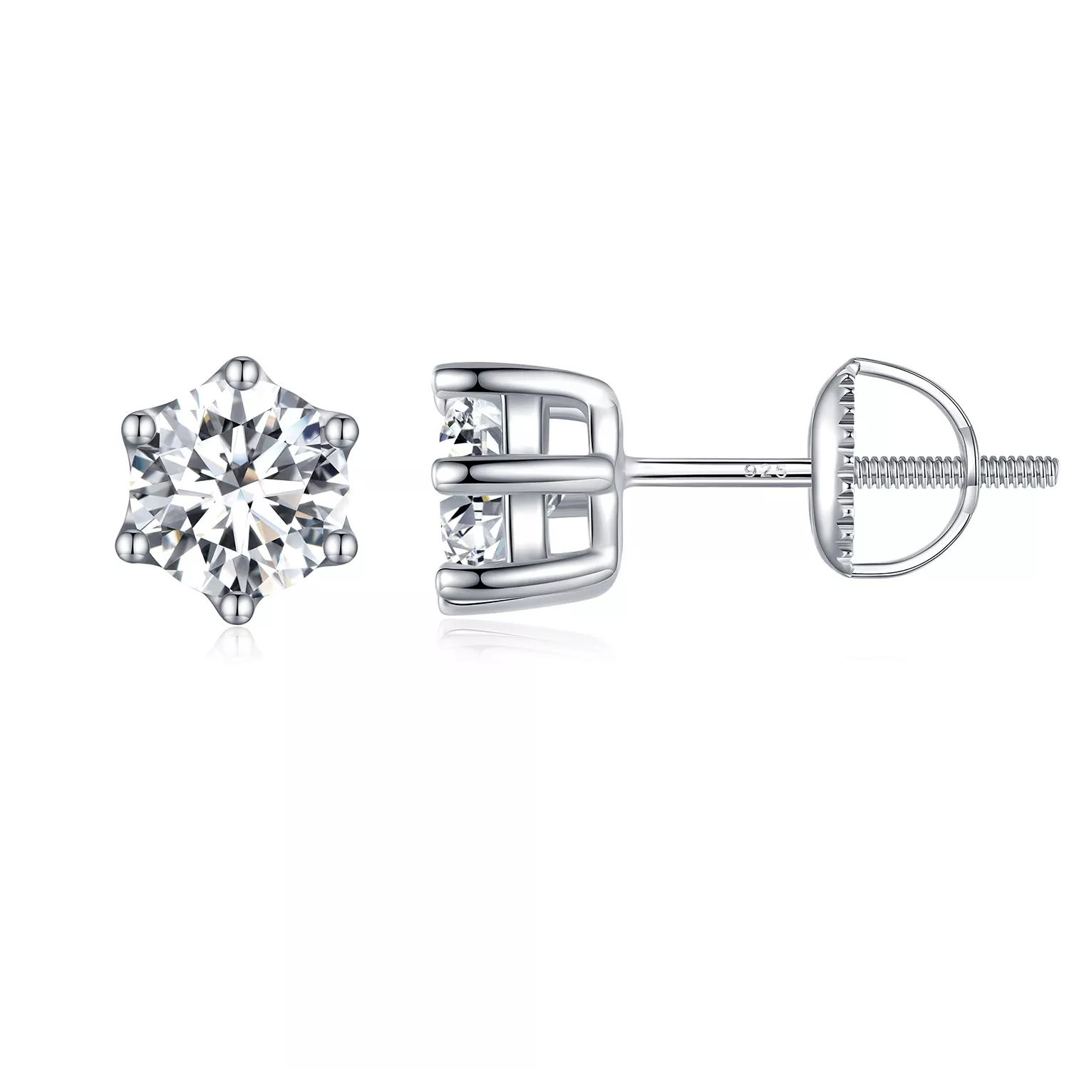 pandora stijl glanzende zirkonia stud oorbellen bse615 5l