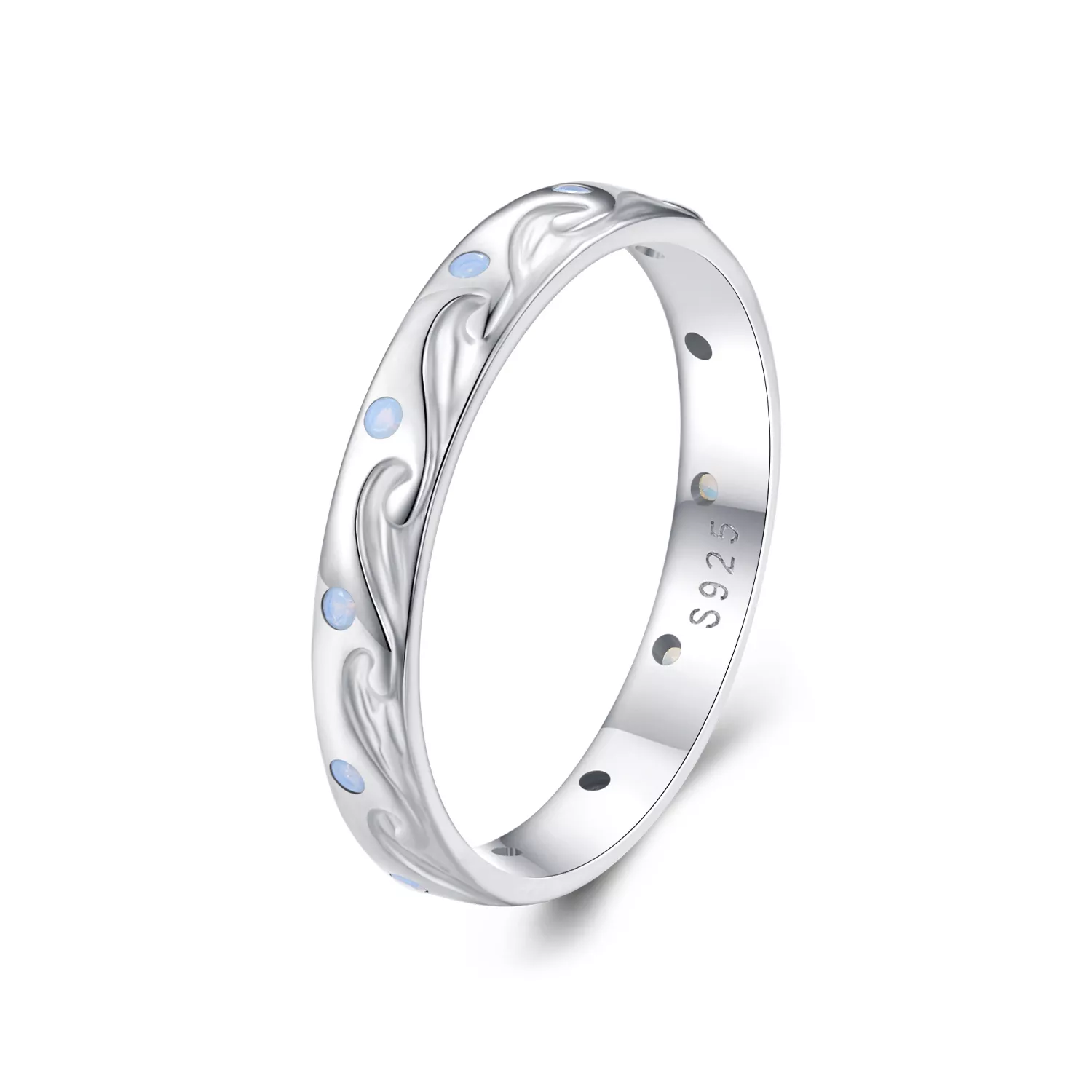 pandora stijl golven ring bsr443