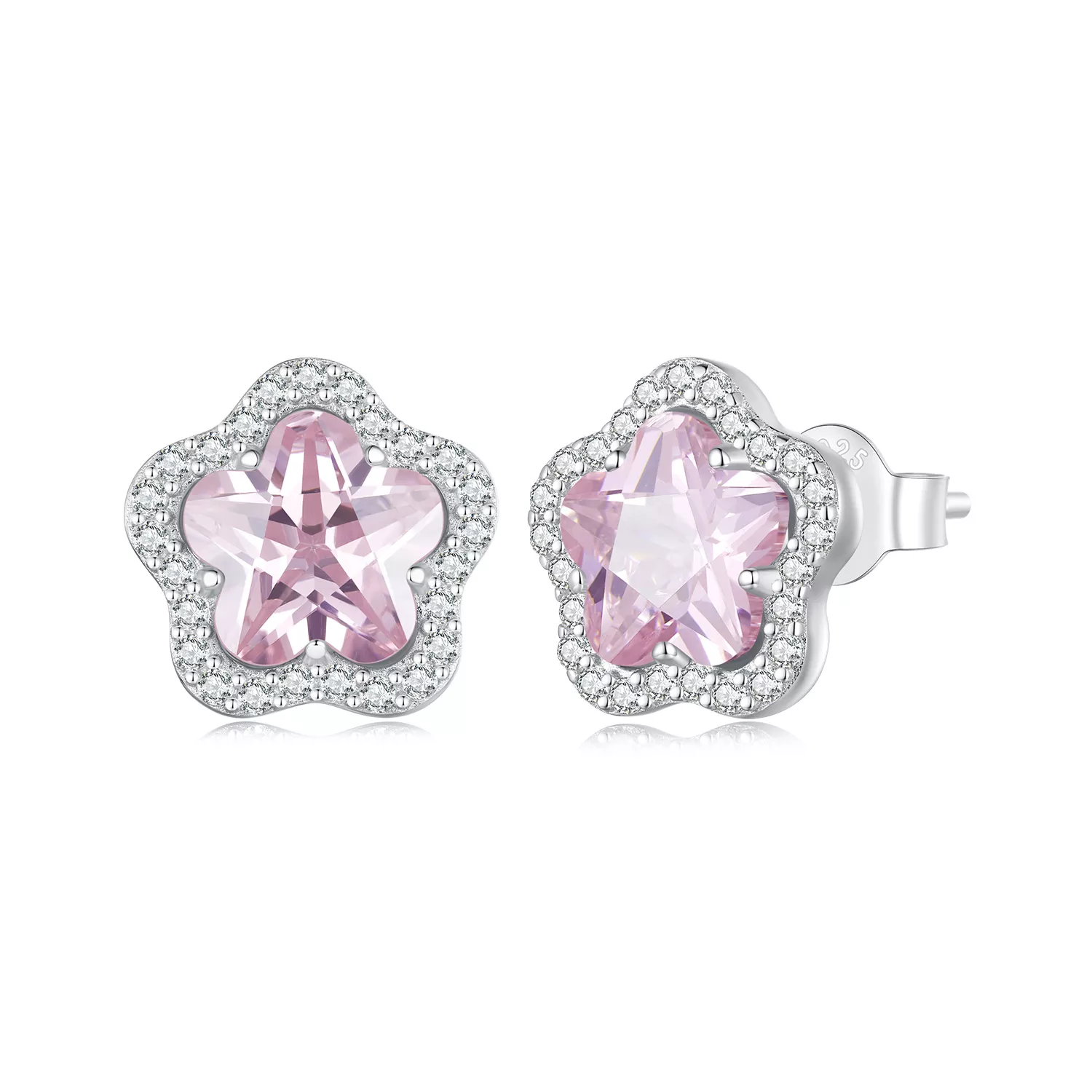 pandora stijl kleine bloem stud oorbellen bse850