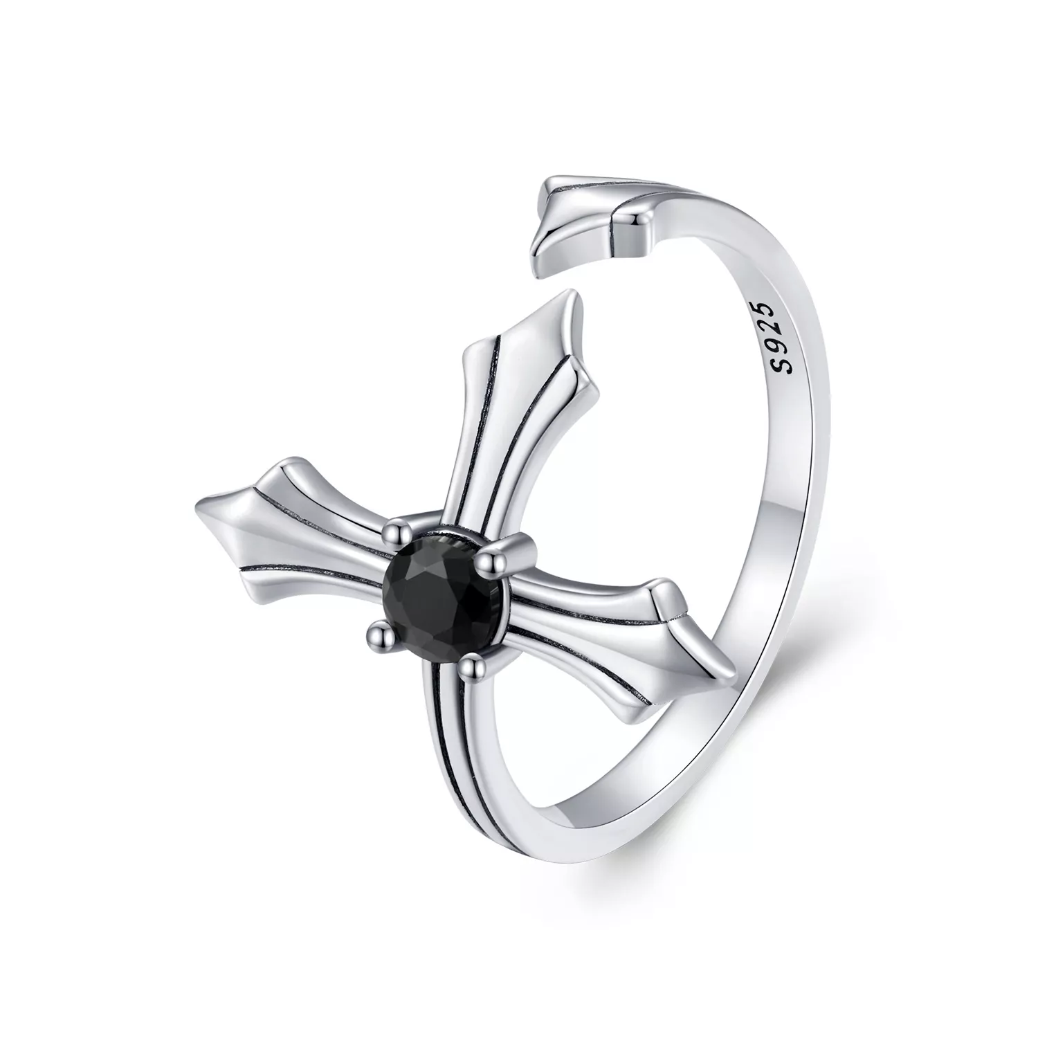 pandora stijl kruis open ring scr939