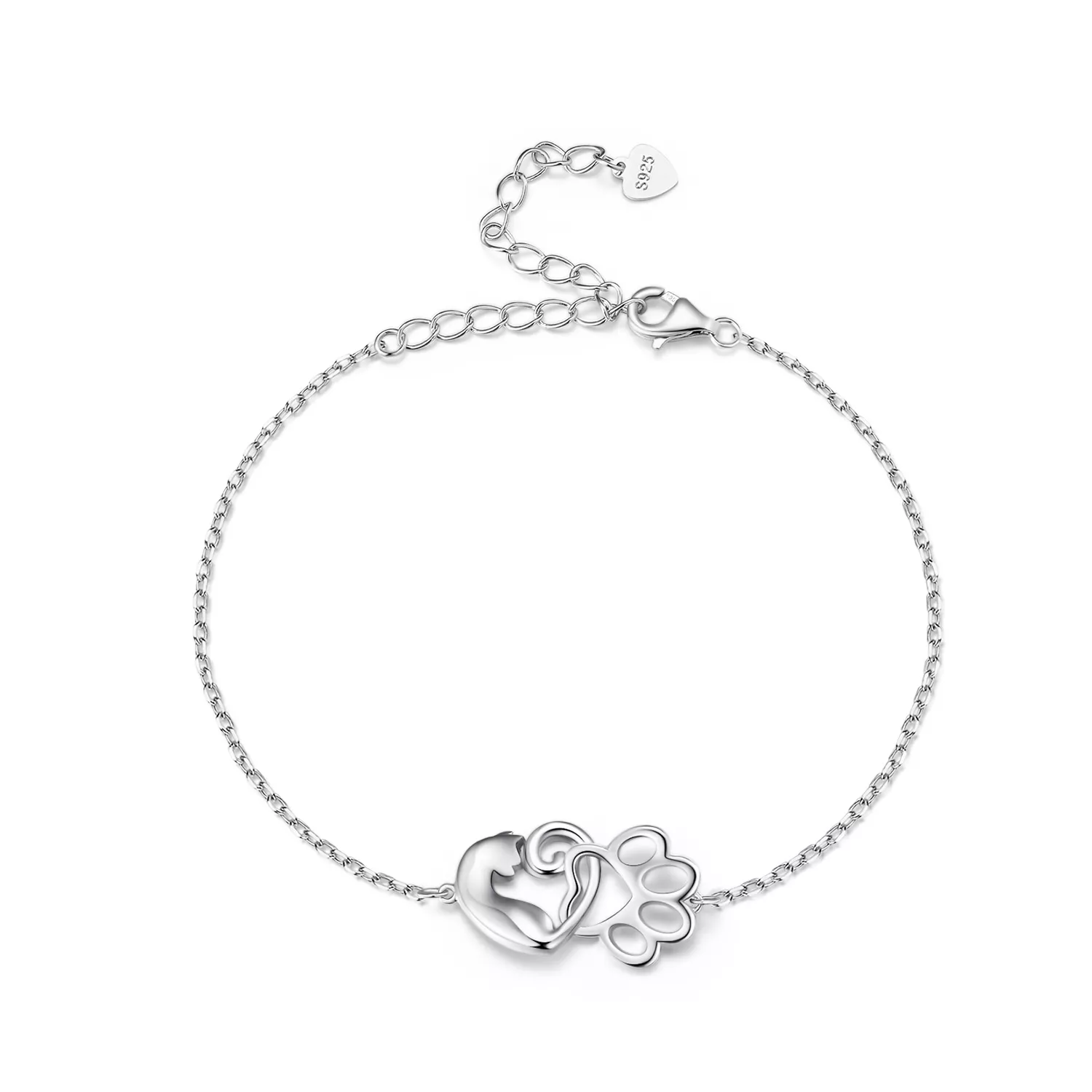 pandora stijl schattige katten armband scb253