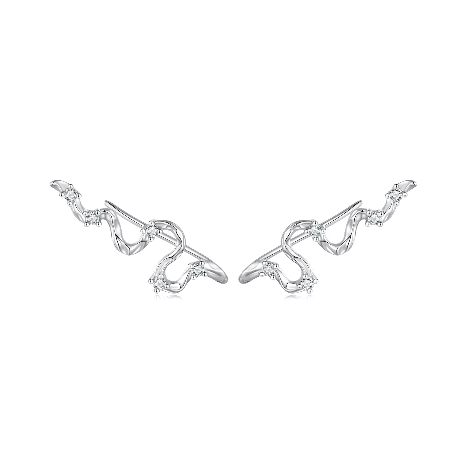 pandora stijl textuurlijnen stud oorbellen sce1599