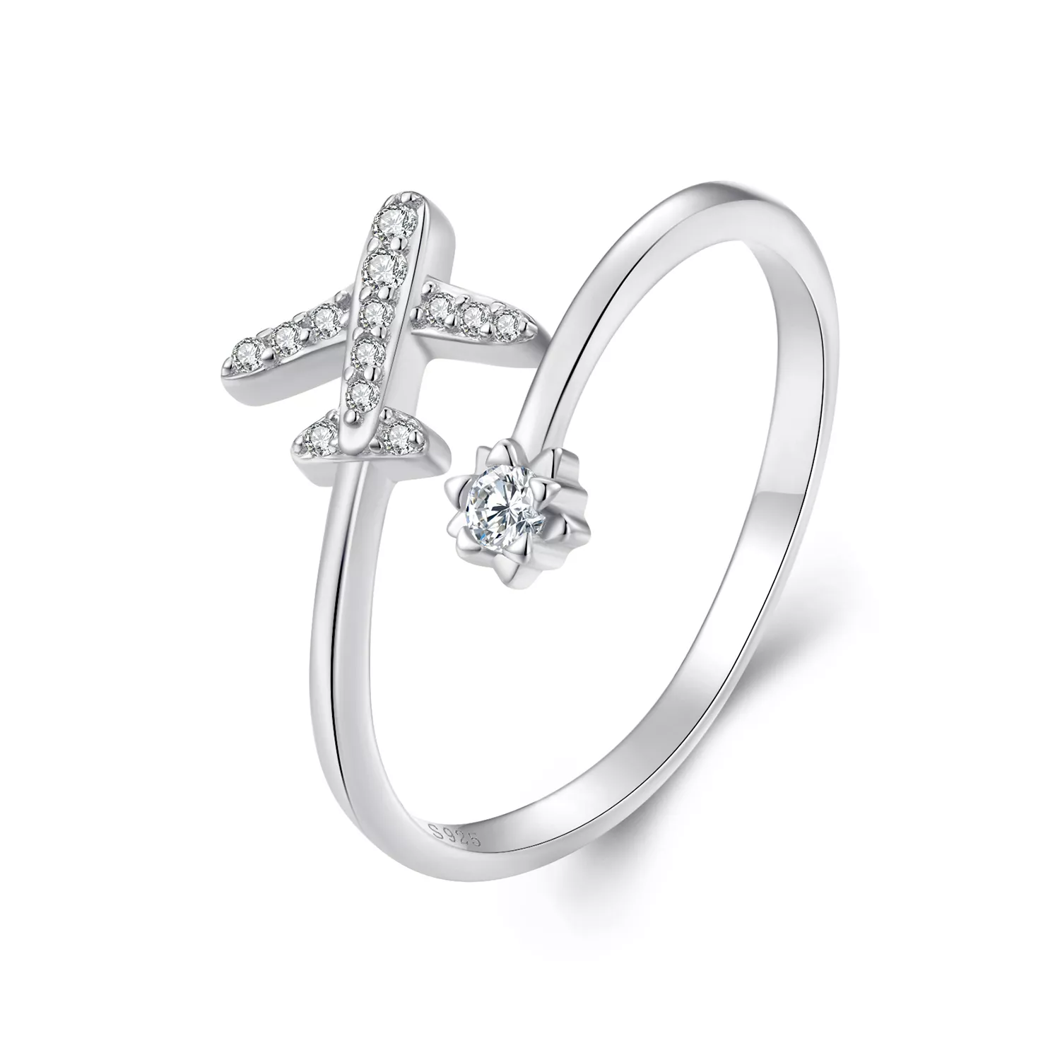 pandora stijl vliegtuig open ring scr623 a