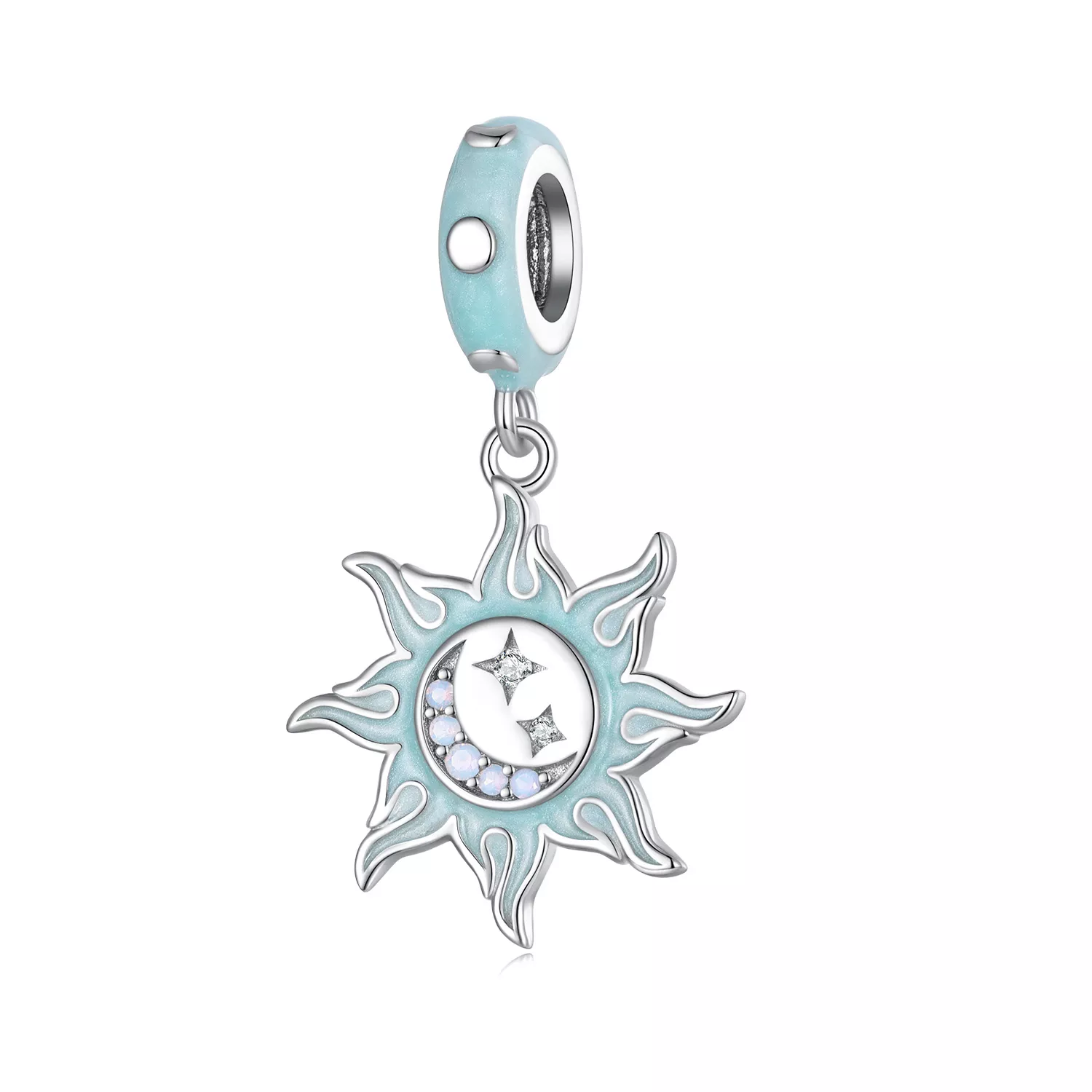 pandora stijl zon en maan hangerbedel bsc855