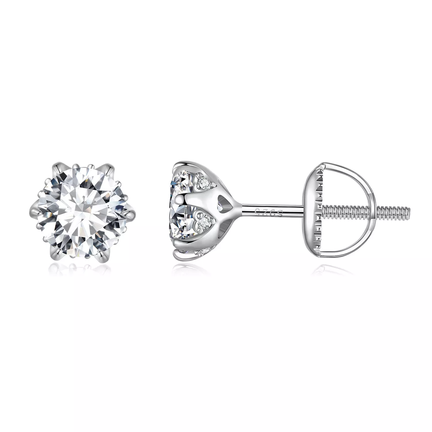 pandora stijl 05 karaat moissanite oorknopjes mse020 s