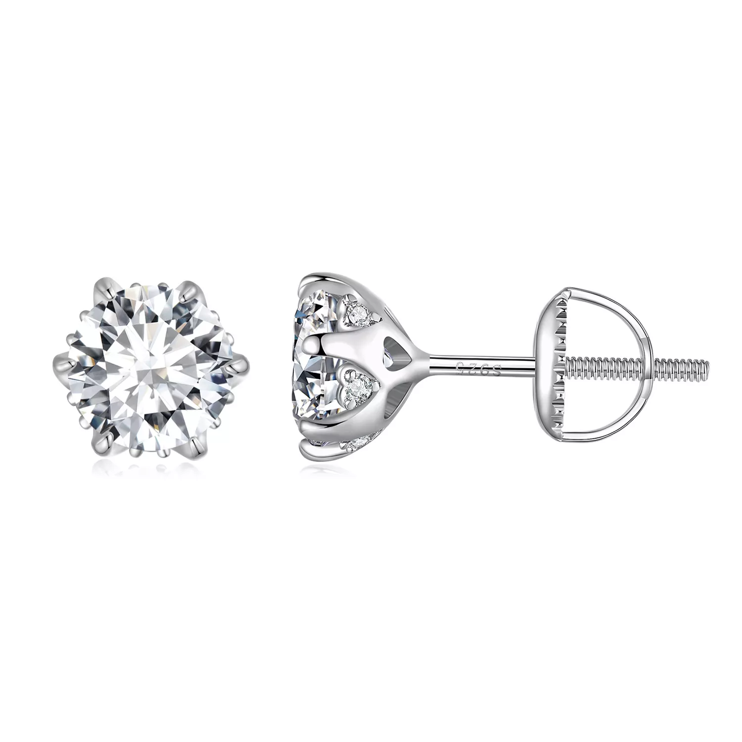 pandora stijl 1 karaat moissanite oorknopjes mse020 l