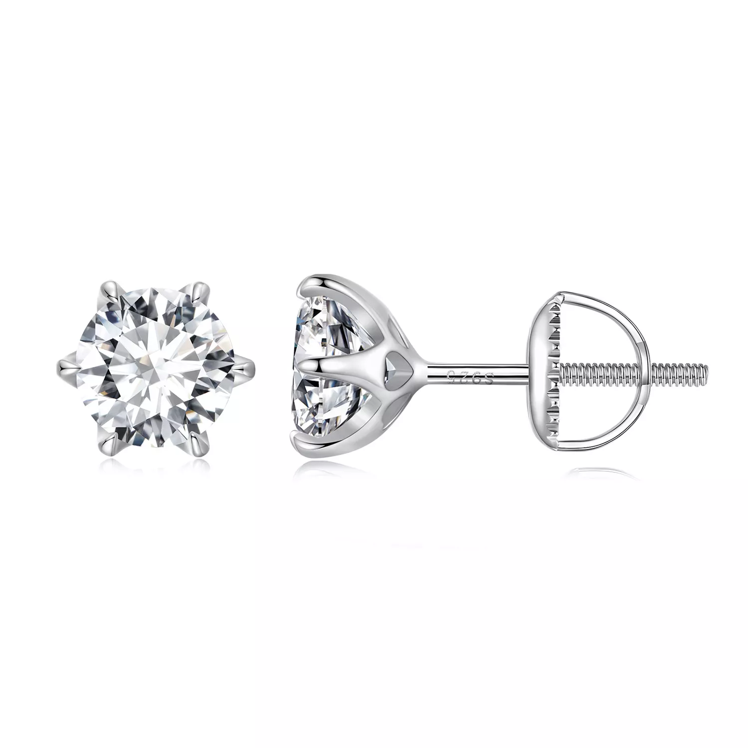pandora stijl 1 karaats moissanite stekeroorbellen mse021 s
