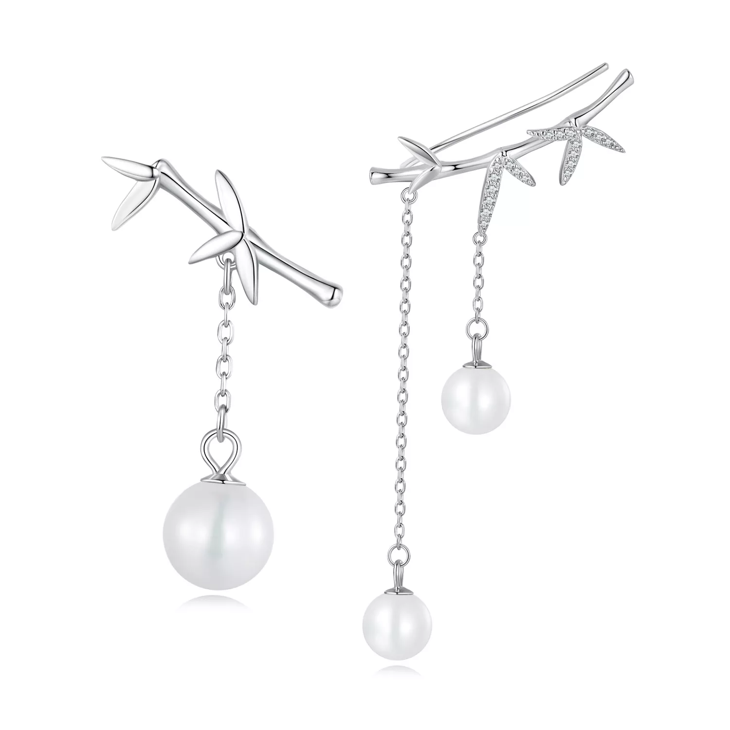 pandora stijl delicate bamboe schelp kralen hangende oorbellen bse821