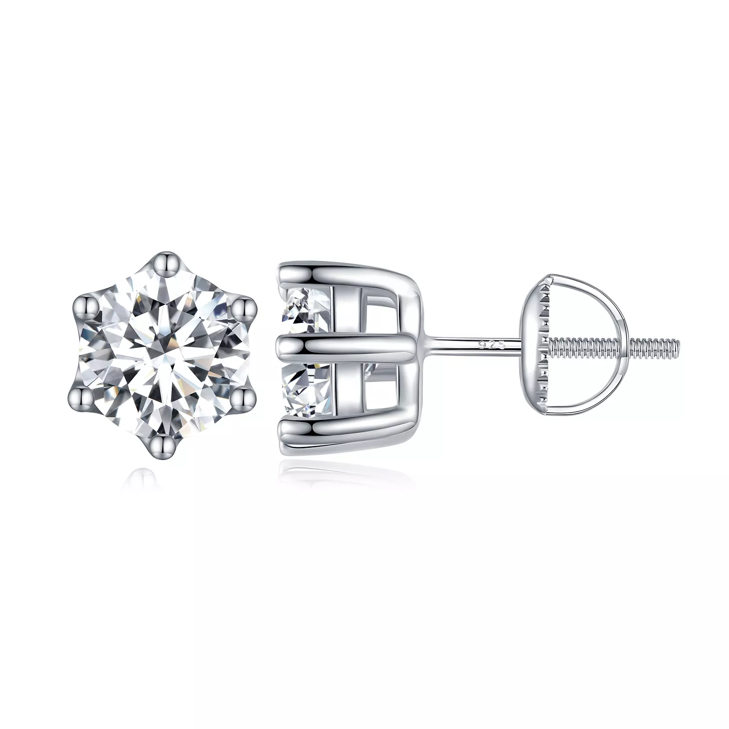 pandora stijl glanzende zirkoon stud oorbellen bse615 7l