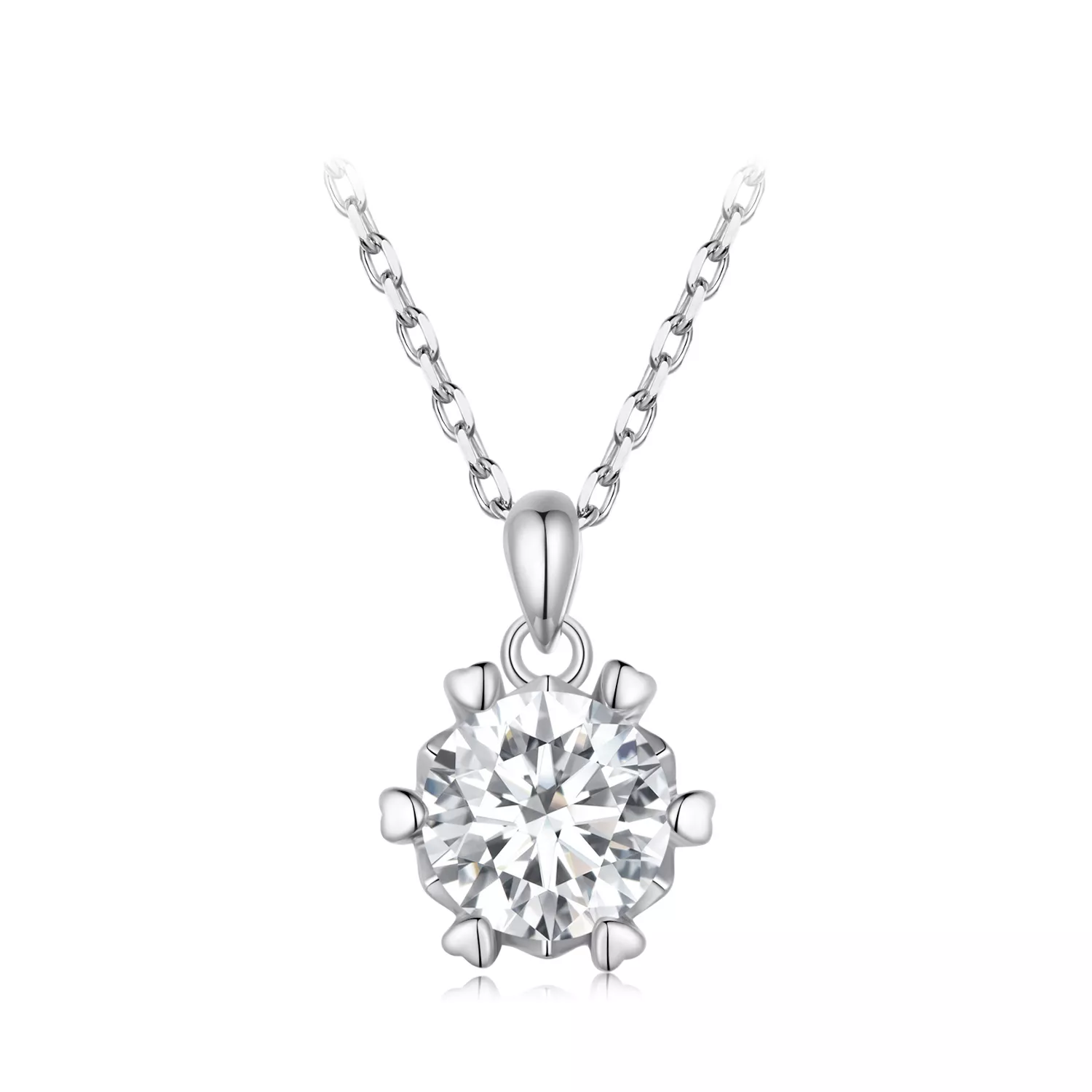 pandora stijl halsketting met luxe moissanite msn006 a