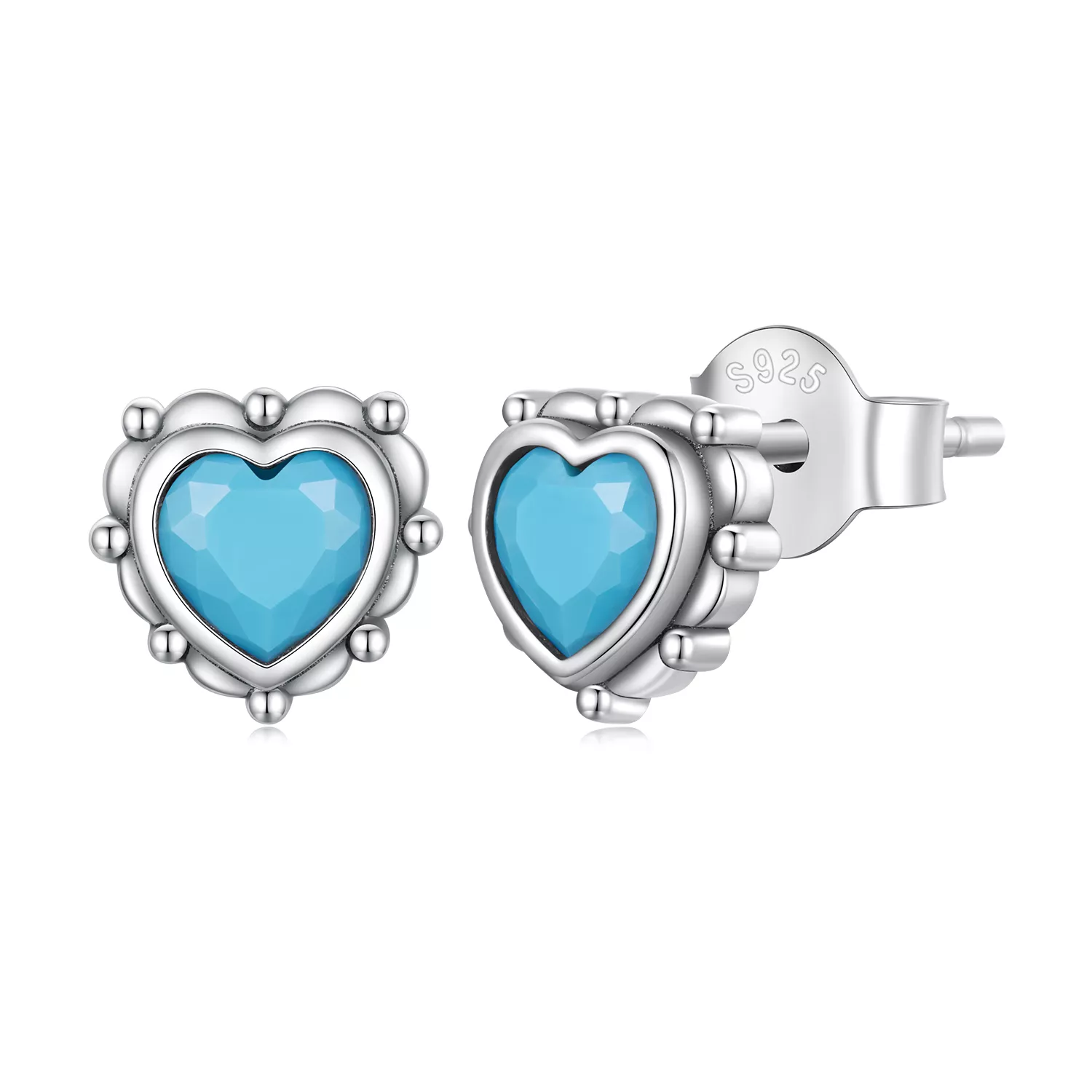 pandora stijl hartvormige stud oorbellen sce1592