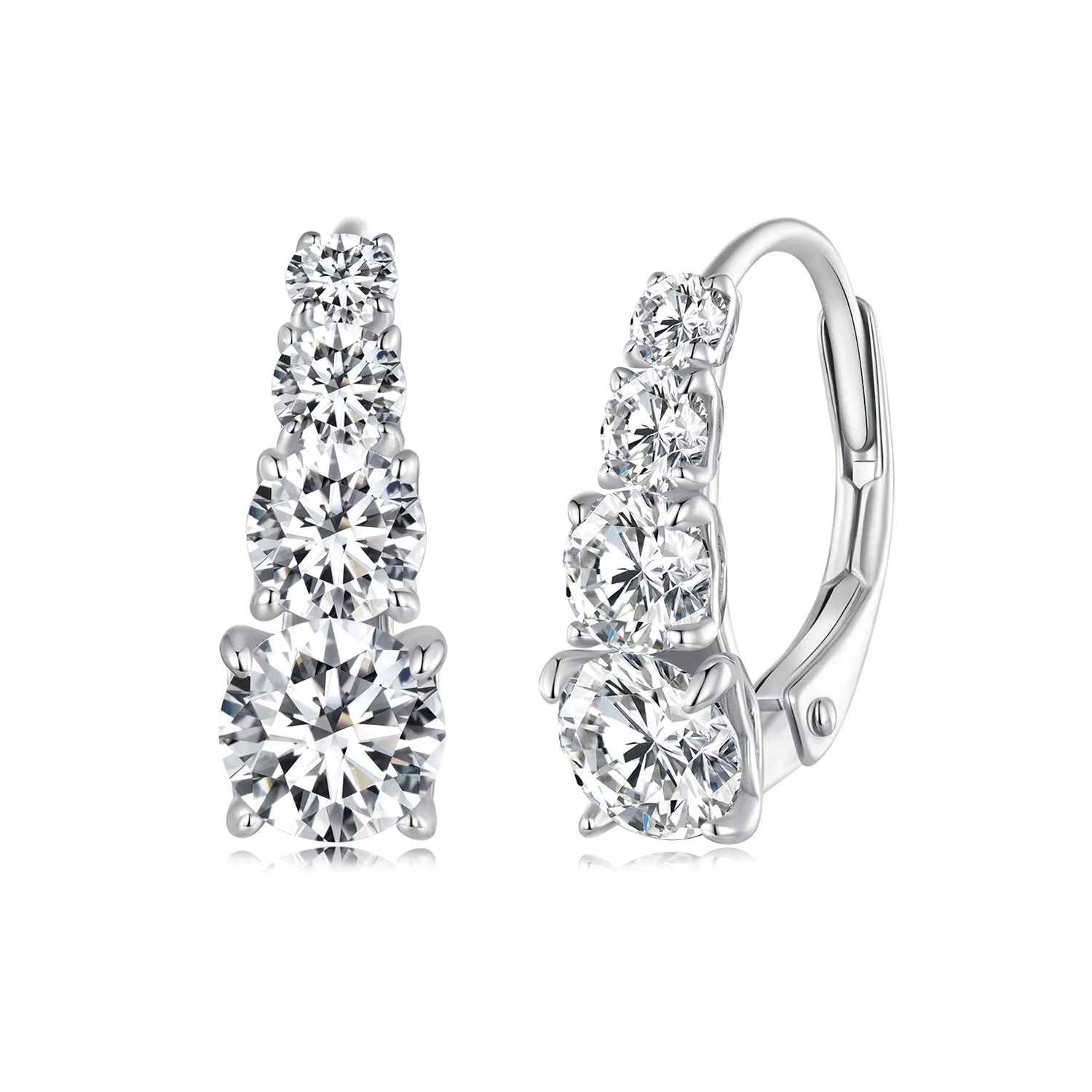pandora stijl moissanite hoops oorbellen mse023