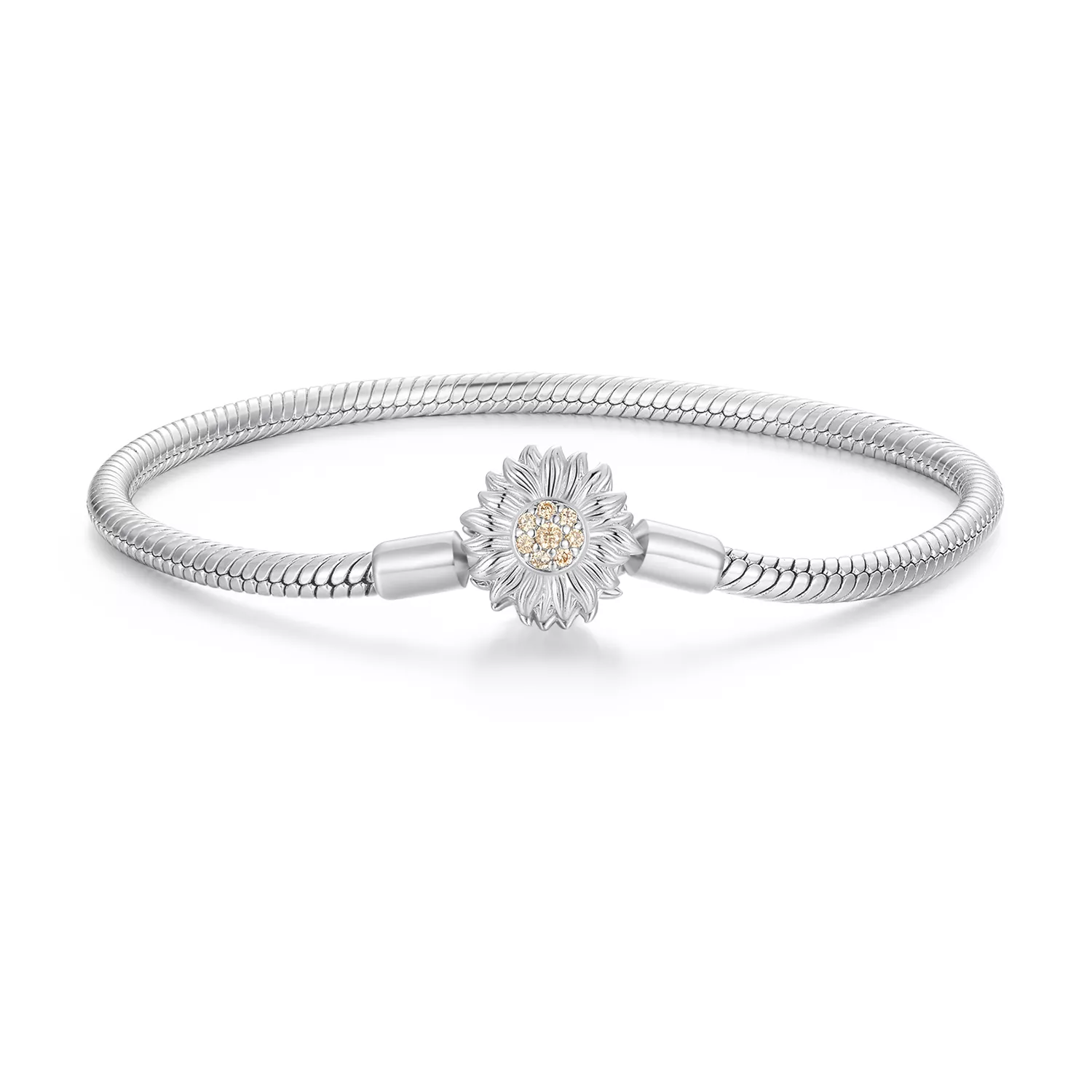 pandora stijl zonnebloem basis ketting armband bsb123