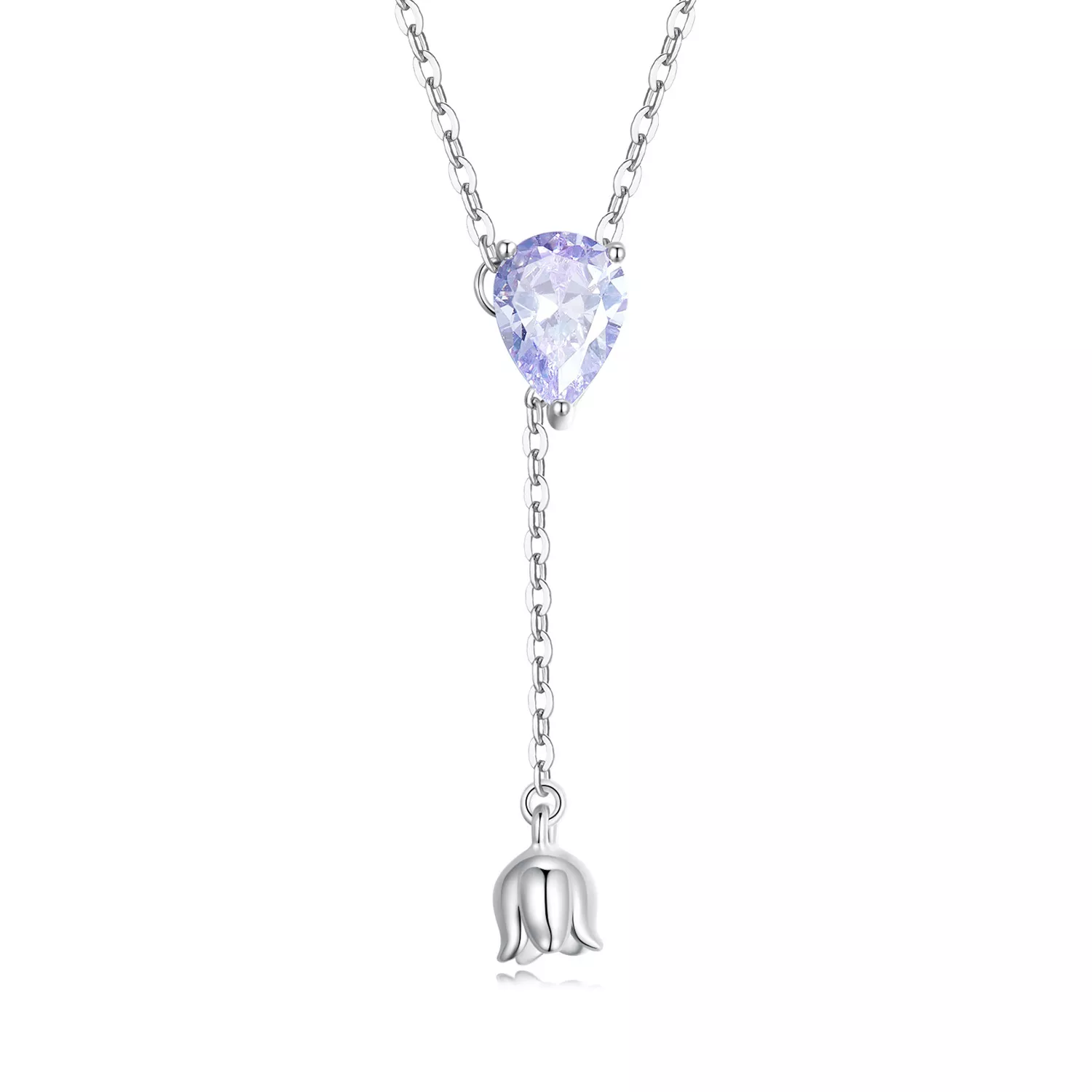 pandora stijl amethist ketting bsn271