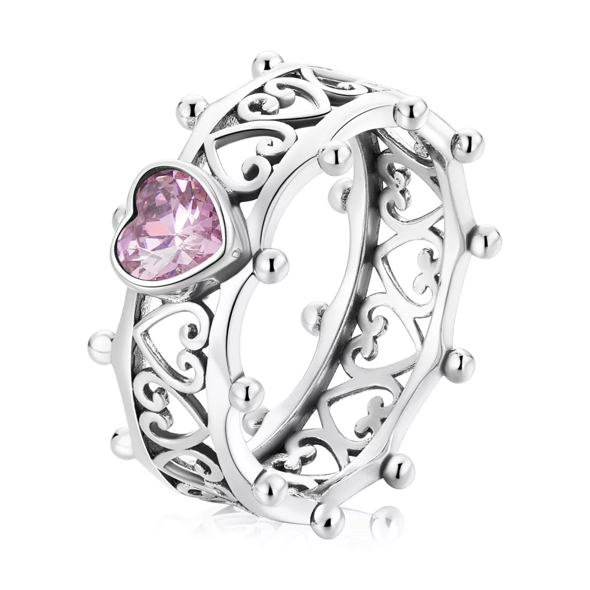 pandora stijl fonkelende hart ring scr788