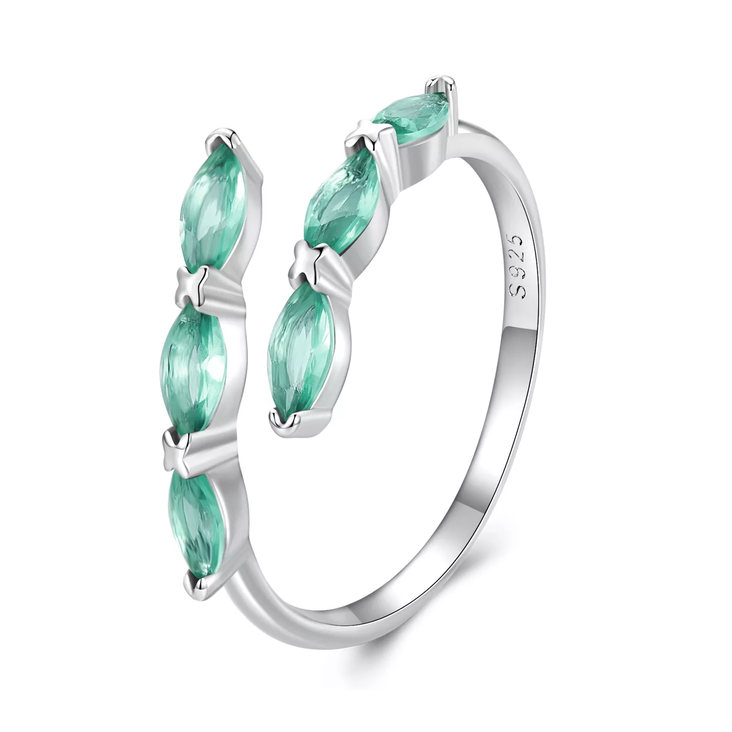 pandora stijl groene ring bsr415