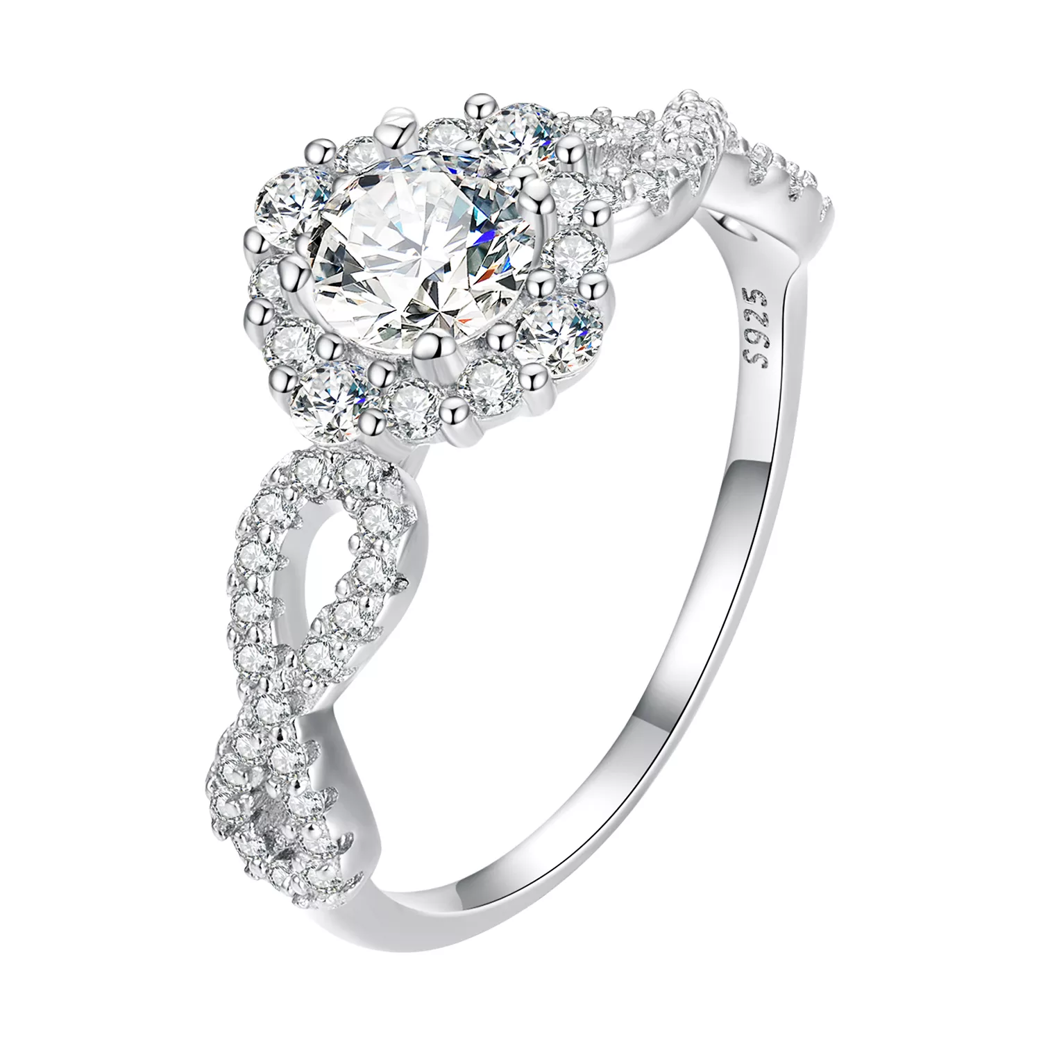 pandora stijl klassieke elegantie ring heldere cz bsr352