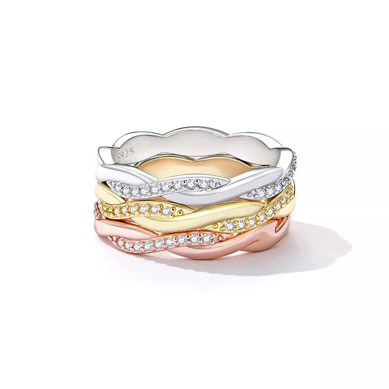(afbeelding voor) Pandora Stijl Stapelbare Ringen - BSR248