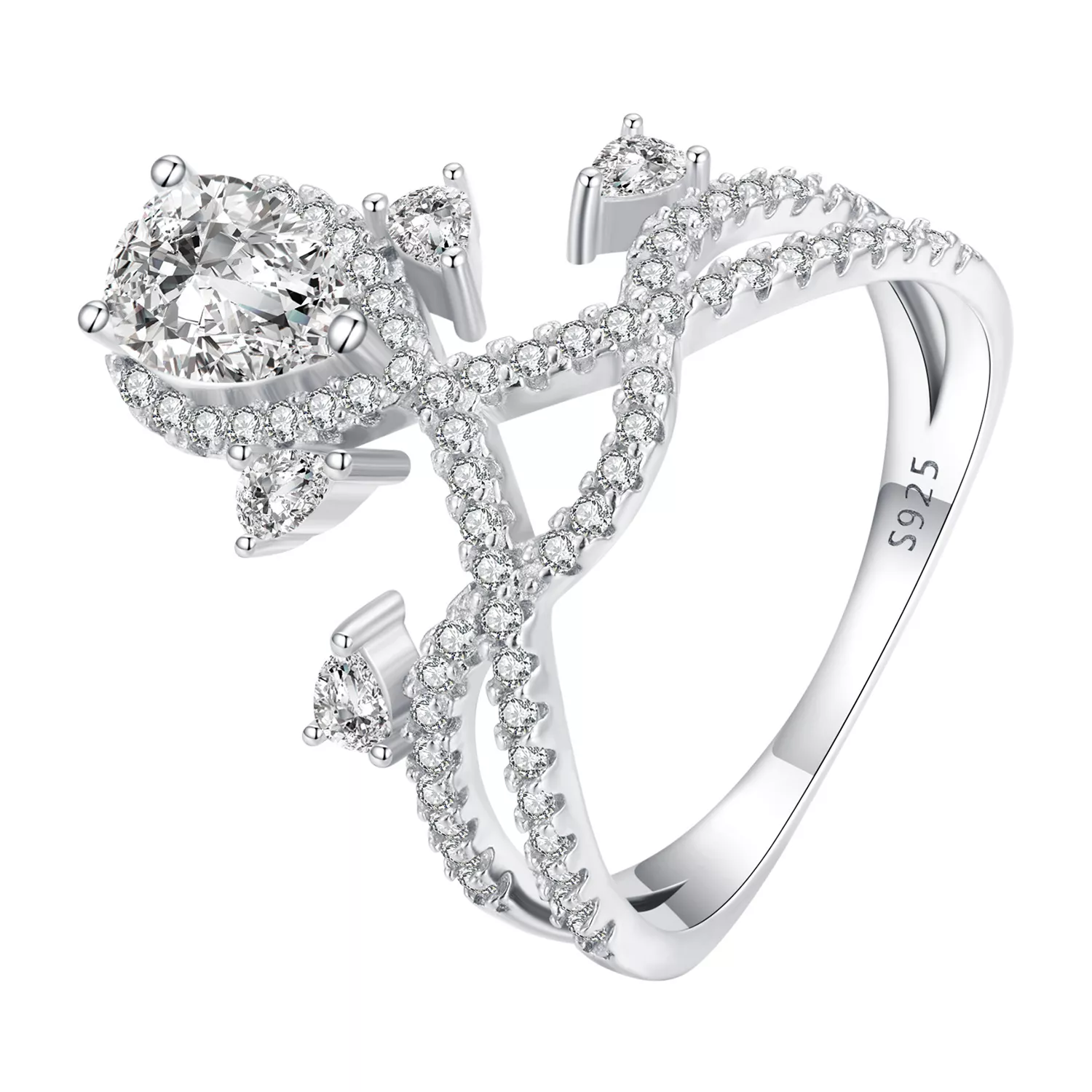 pandora stijl tiara ring bsr368