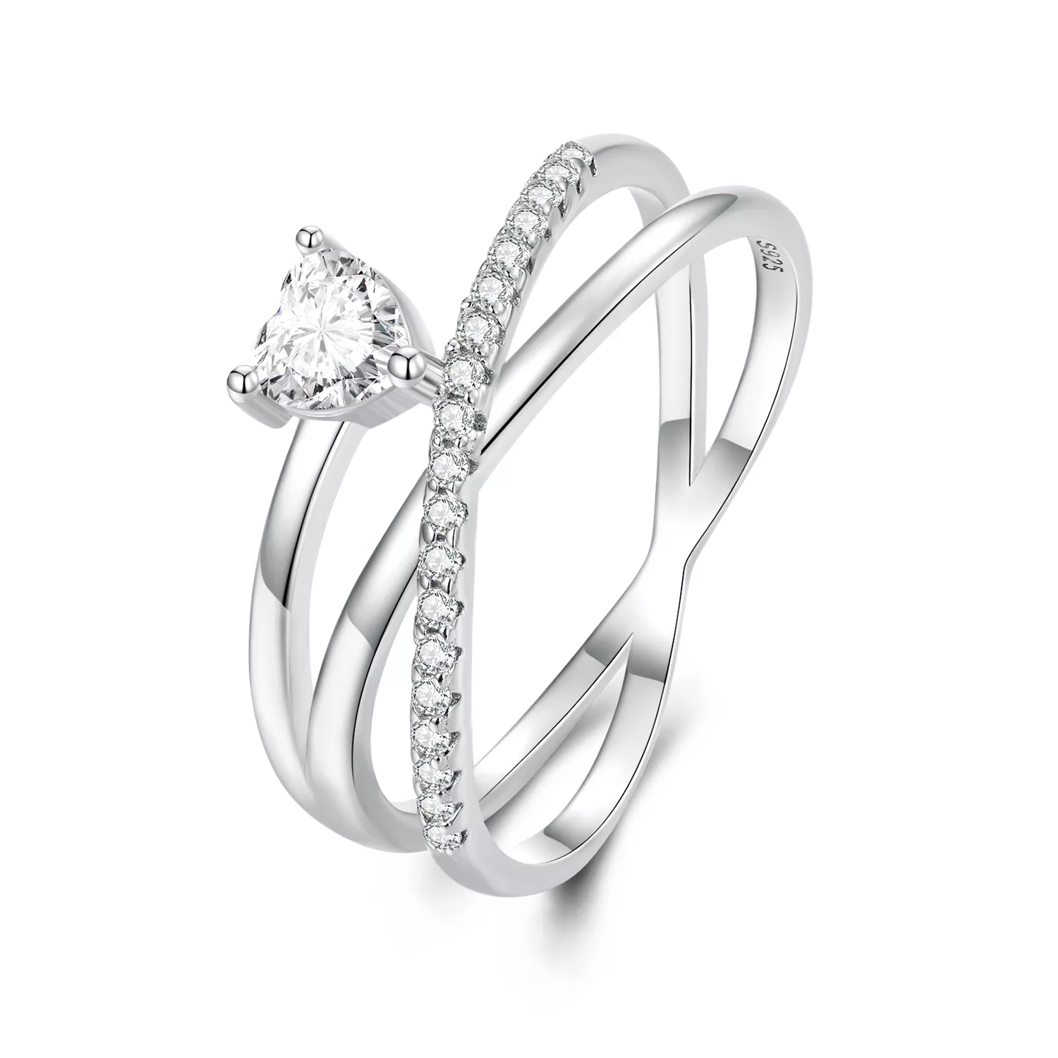 pandora stijl triple band ring bsr336