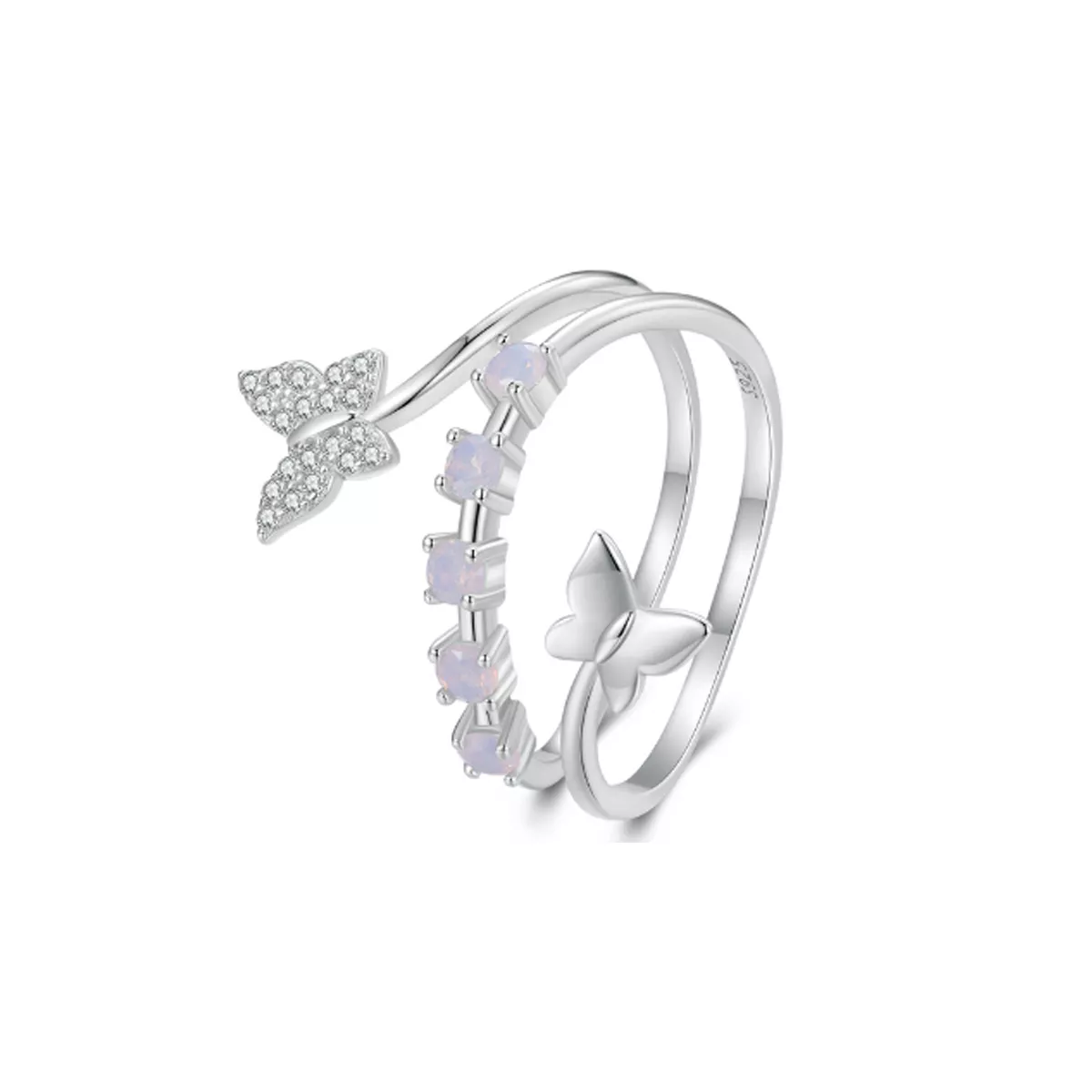 pandora stijl dubbele ring bsr467 e