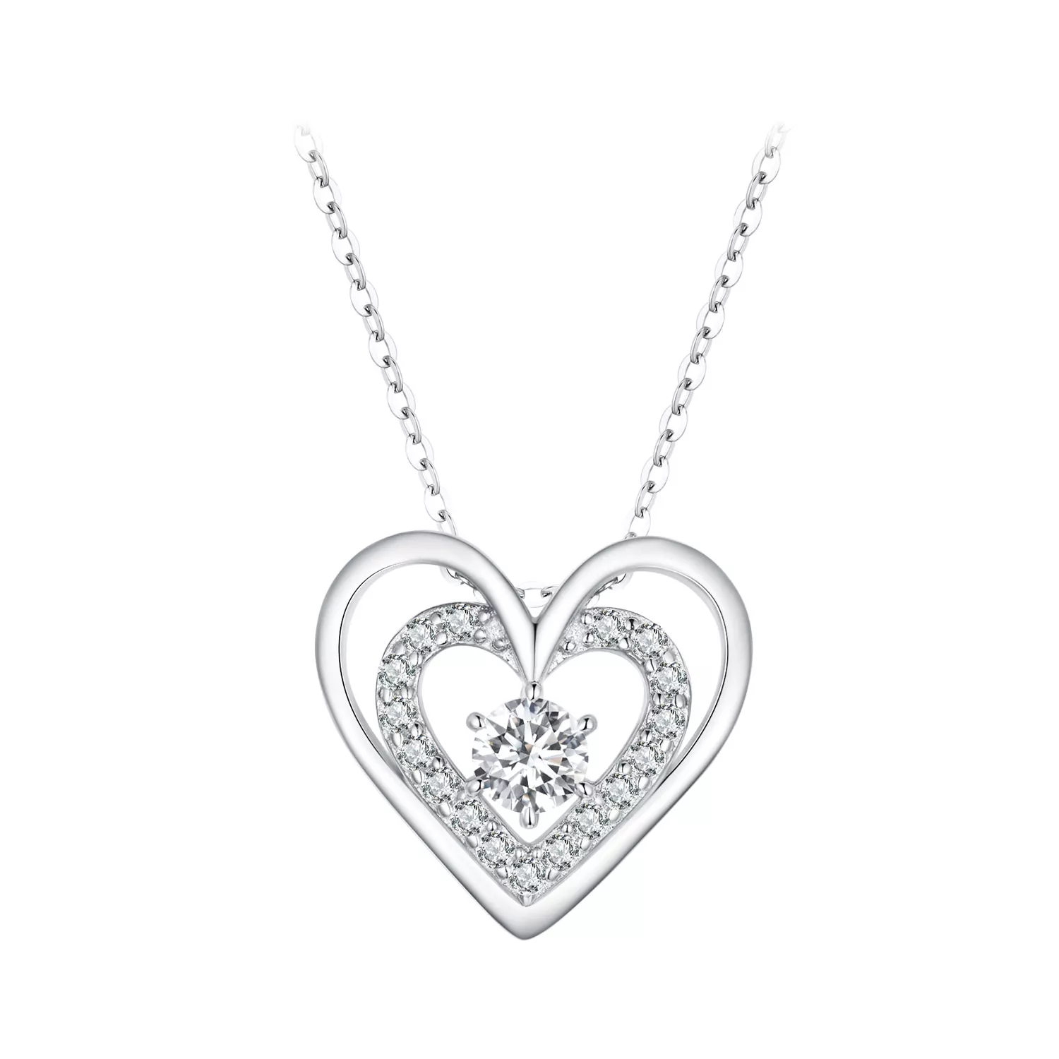 pandora stijl hart halsketting bsn342