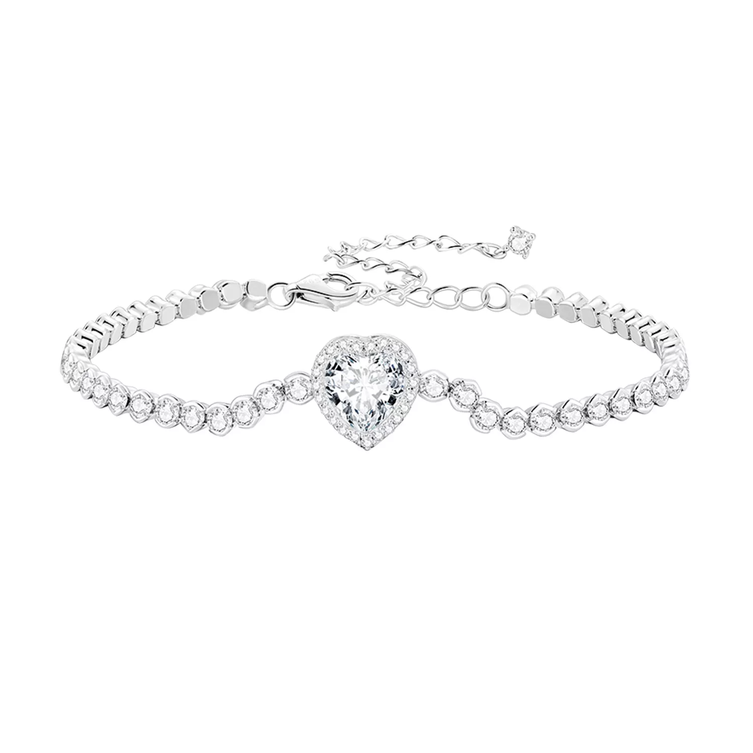 pandora stijl hart tennis armband bsb098