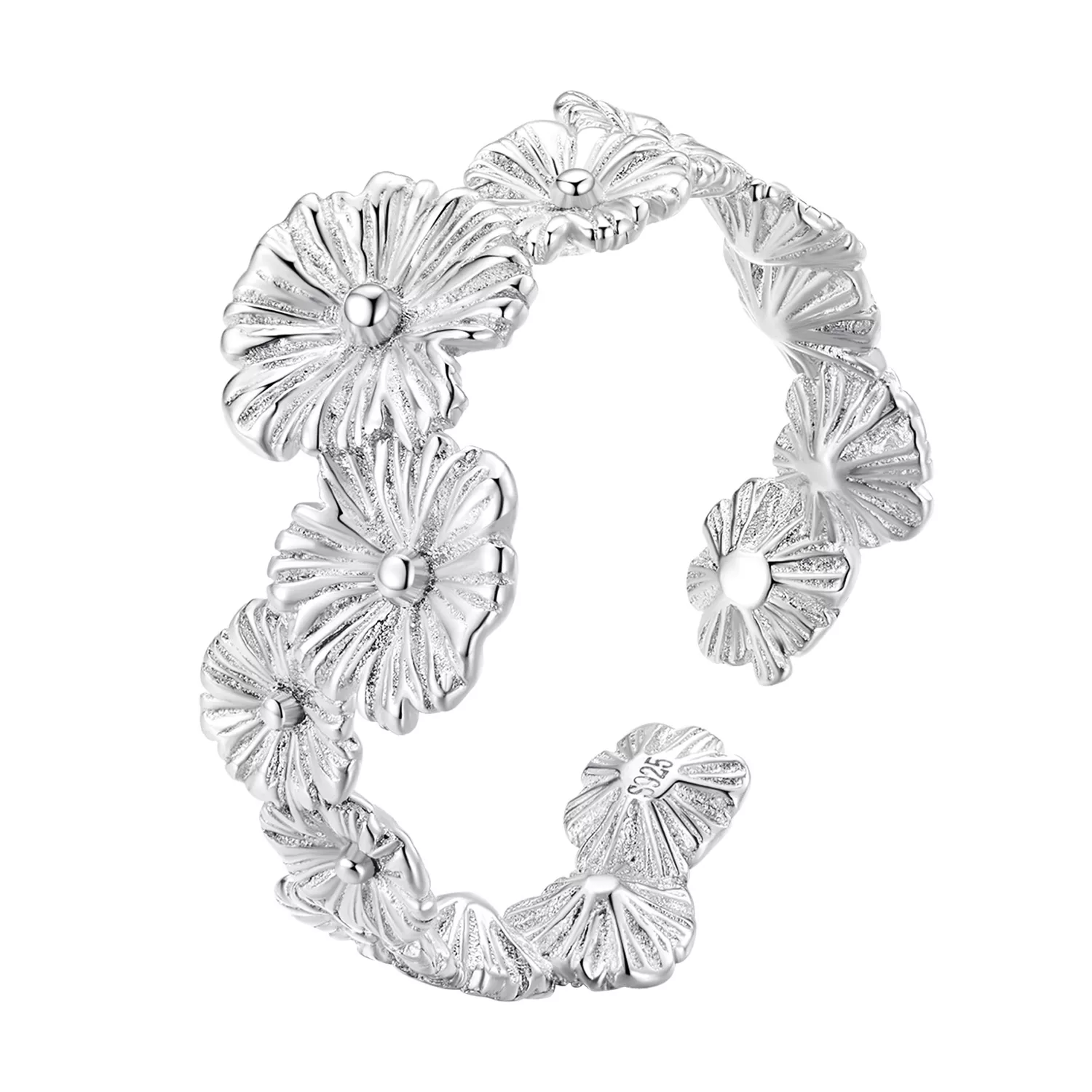 pandora stijl klassieke daisy bloem band ring bsr382