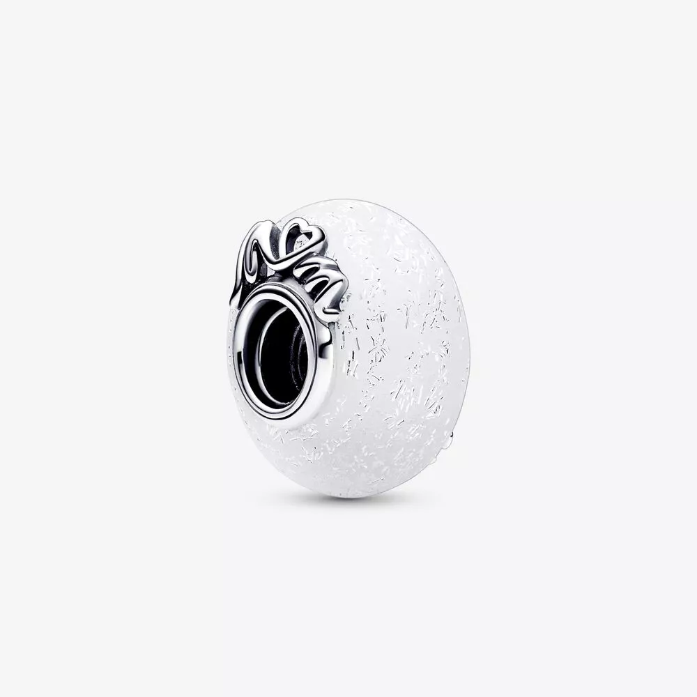 pandora glitterig wit murano glas moeder liefde bedel 792655c00